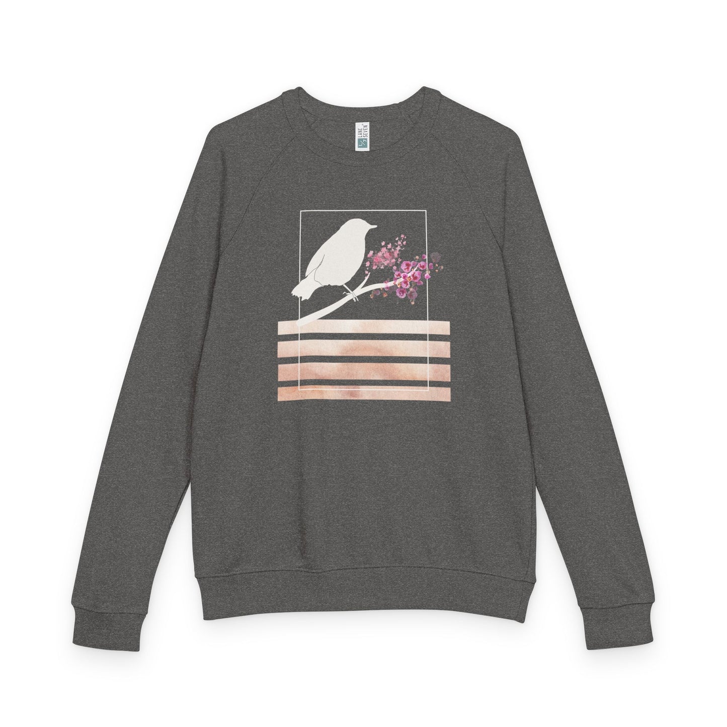 Floral Ribbed Crewneck Sweatshirt - Cozy Casual Wear, Gift for Her, Everyday Style, Spring Fashion, Flower Design
