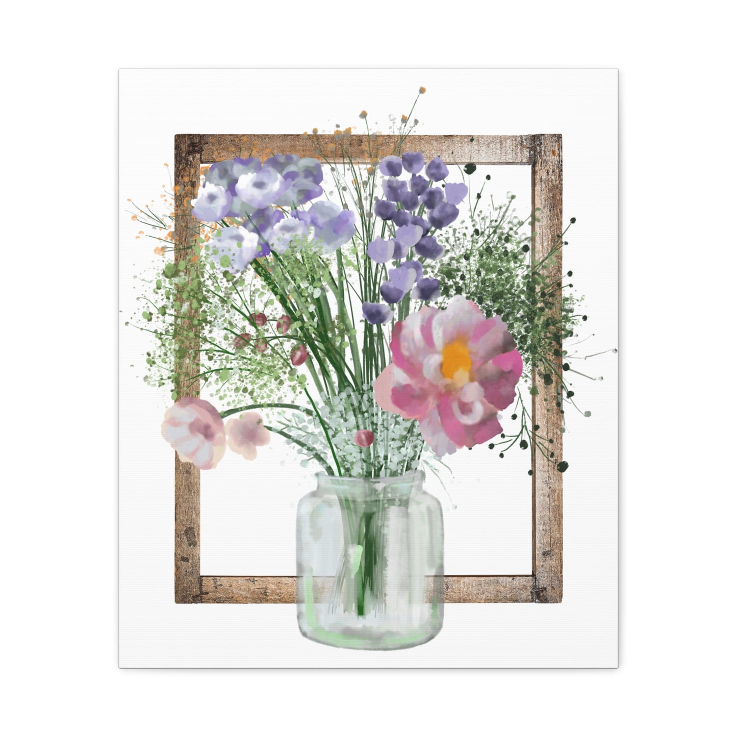 Chic Floral Wall Art Print, Fashion Illustration Canvas, Stylish Home Decor, Gift for Her, Bedroom Decor, Art for New Home