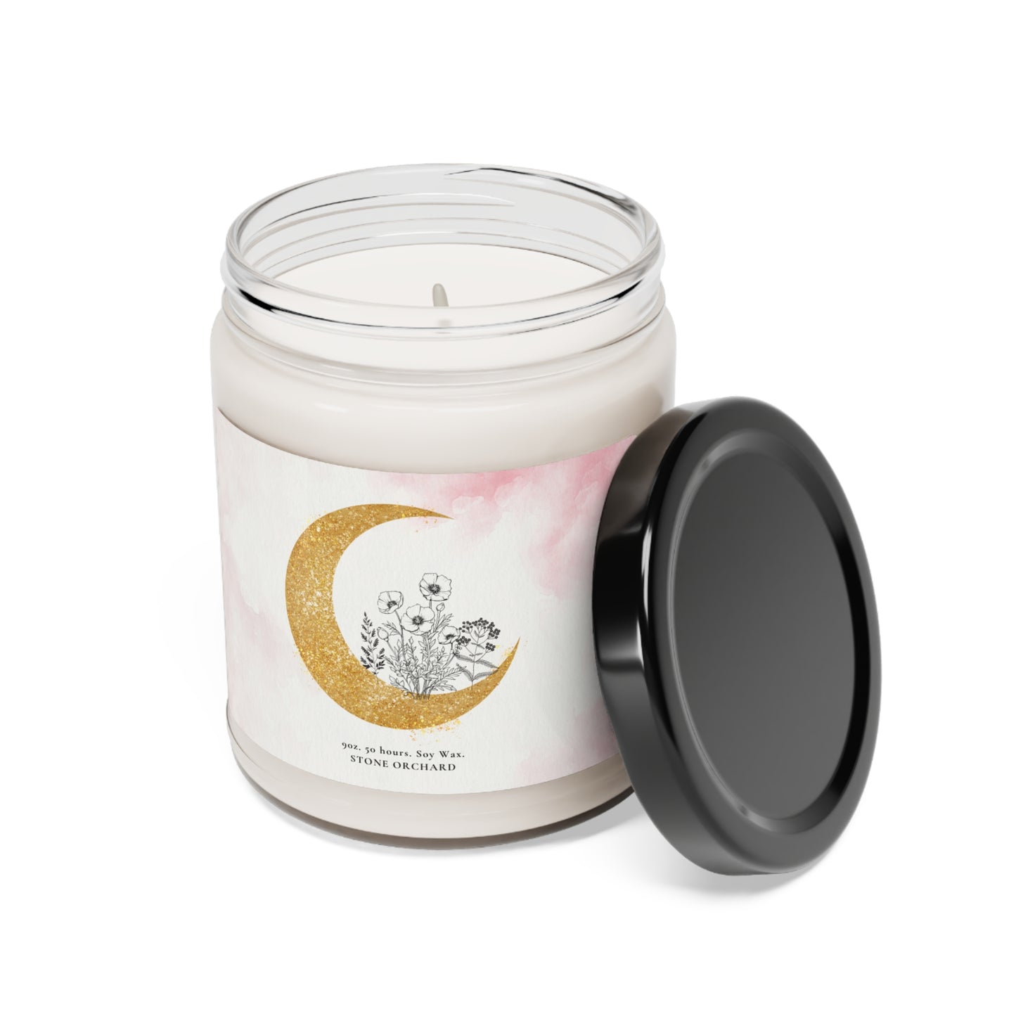 Floral Moon Scented Soy Candle