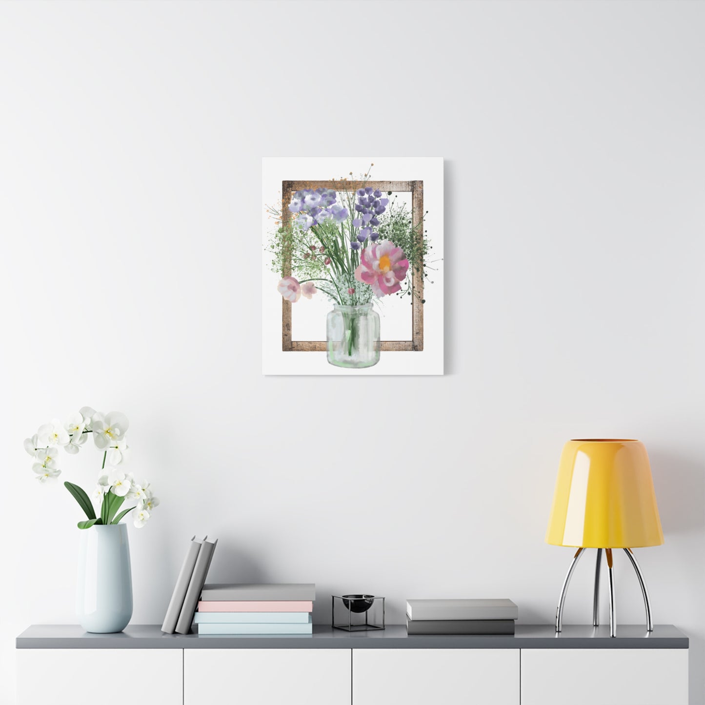 Chic Floral Wall Art Print, Fashion Illustration Canvas, Stylish Home Decor, Gift for Her, Bedroom Decor, Art for New Home