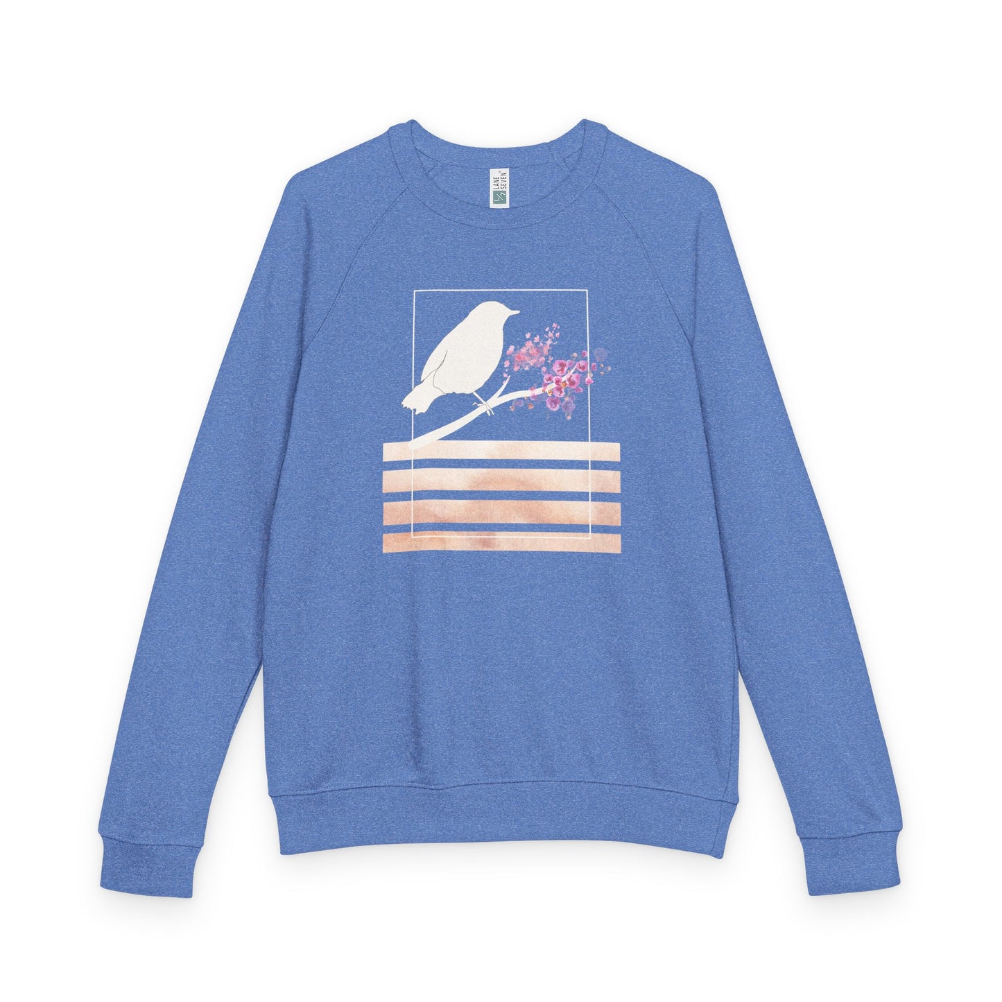 Floral Ribbed Crewneck Sweatshirt - Cozy Casual Wear, Gift for Her, Everyday Style, Spring Fashion, Flower Design