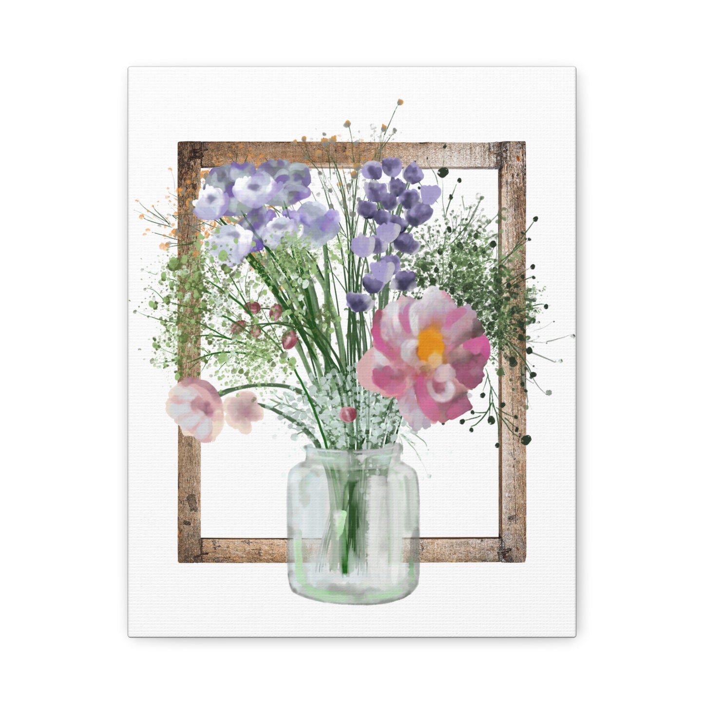 Chic Floral Wall Art Print, Fashion Illustration Canvas, Stylish Home Decor, Gift for Her, Bedroom Decor, Art for New Home