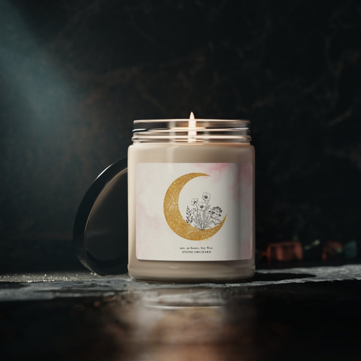 Floral Moon Scented Soy Candle