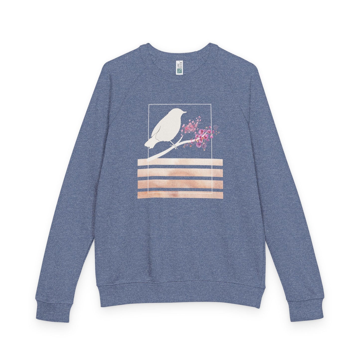 Floral Ribbed Crewneck Sweatshirt - Cozy Casual Wear, Gift for Her, Everyday Style, Spring Fashion, Flower Design