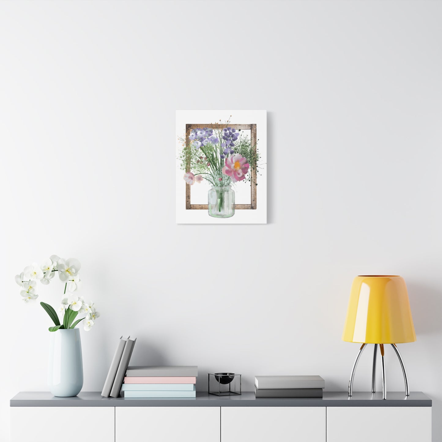 Chic Floral Wall Art Print, Fashion Illustration Canvas, Stylish Home Decor, Gift for Her, Bedroom Decor, Art for New Home