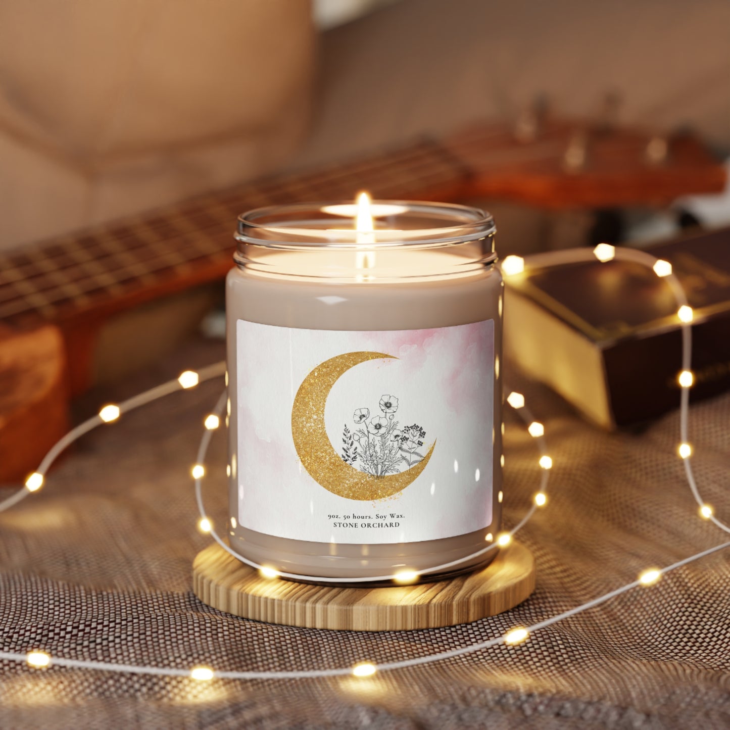 Floral Moon Scented Soy Candle