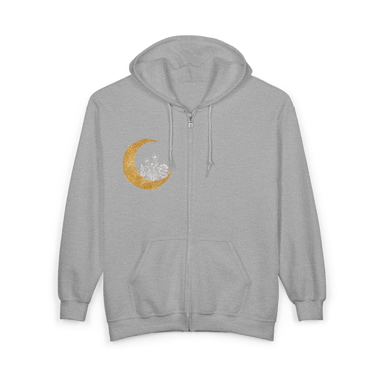 Floral Print Zip Hoodie - Cozy Unisex Sweatshirt for Nature Lovers, Gift for Her, Casual Wear, Outdoor Activities, Spring Fashion
