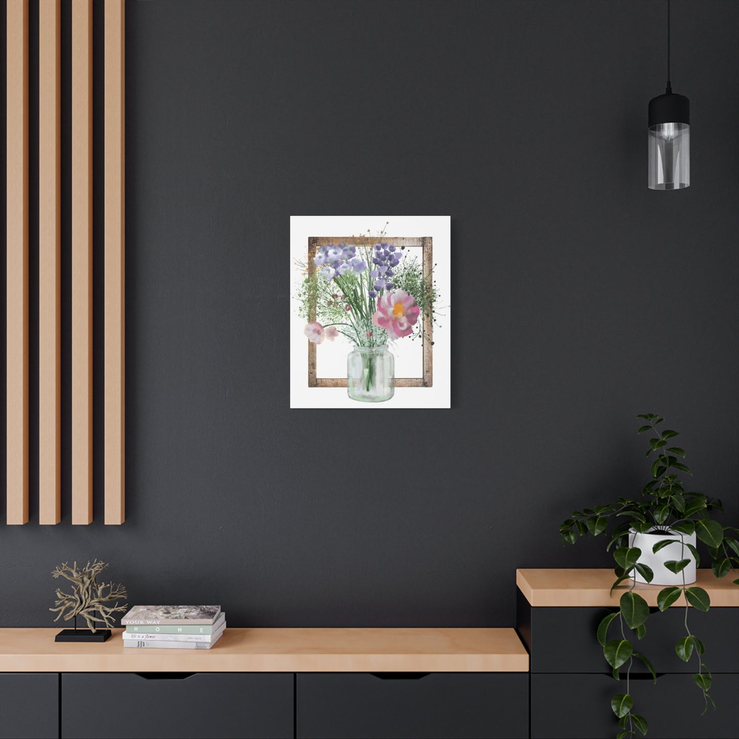 Chic Floral Wall Art Print, Fashion Illustration Canvas, Stylish Home Decor, Gift for Her, Bedroom Decor, Art for New Home