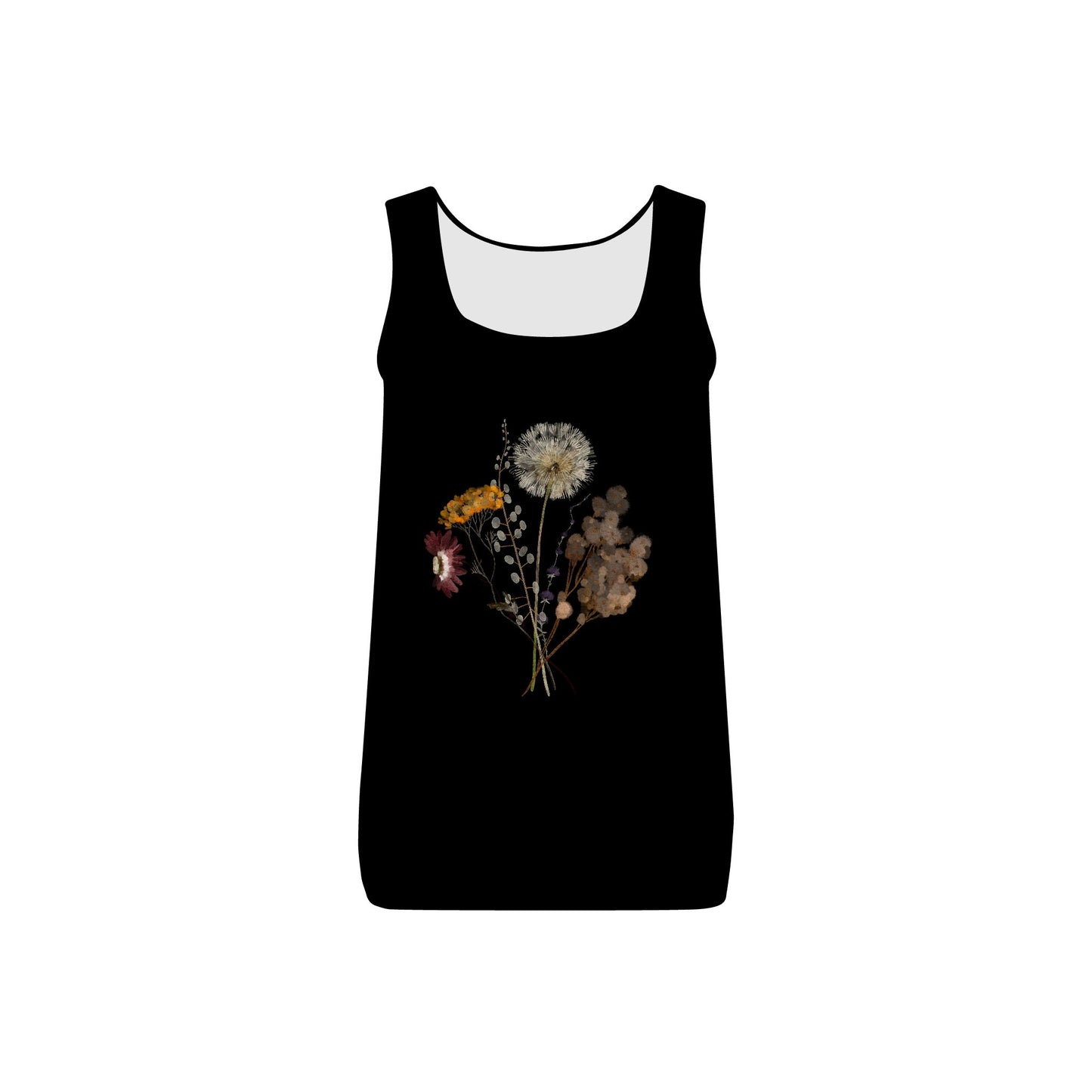 Floral Women's Micro Ribbed Tank - Summer Casual Wear, Boho Style, Gifts for Her, Layering Top, Floral Aesthetic