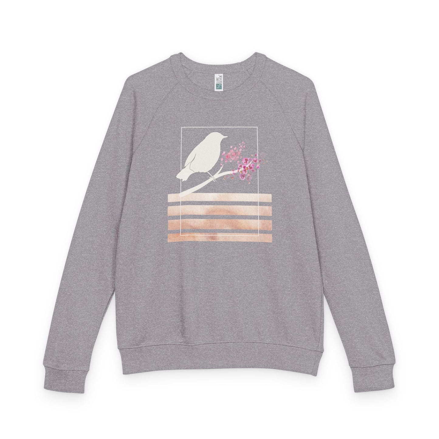 Floral Ribbed Crewneck Sweatshirt - Cozy Casual Wear, Gift for Her, Everyday Style, Spring Fashion, Flower Design