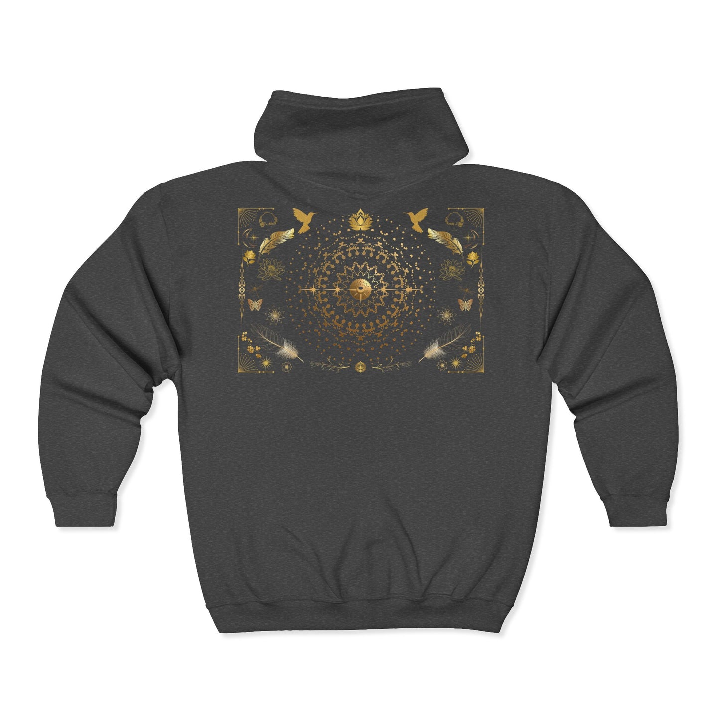 Floral Print Zip Hoodie - Cozy Unisex Sweatshirt for Nature Lovers, Gift for Her, Casual Wear, Outdoor Activities, Spring Fashion