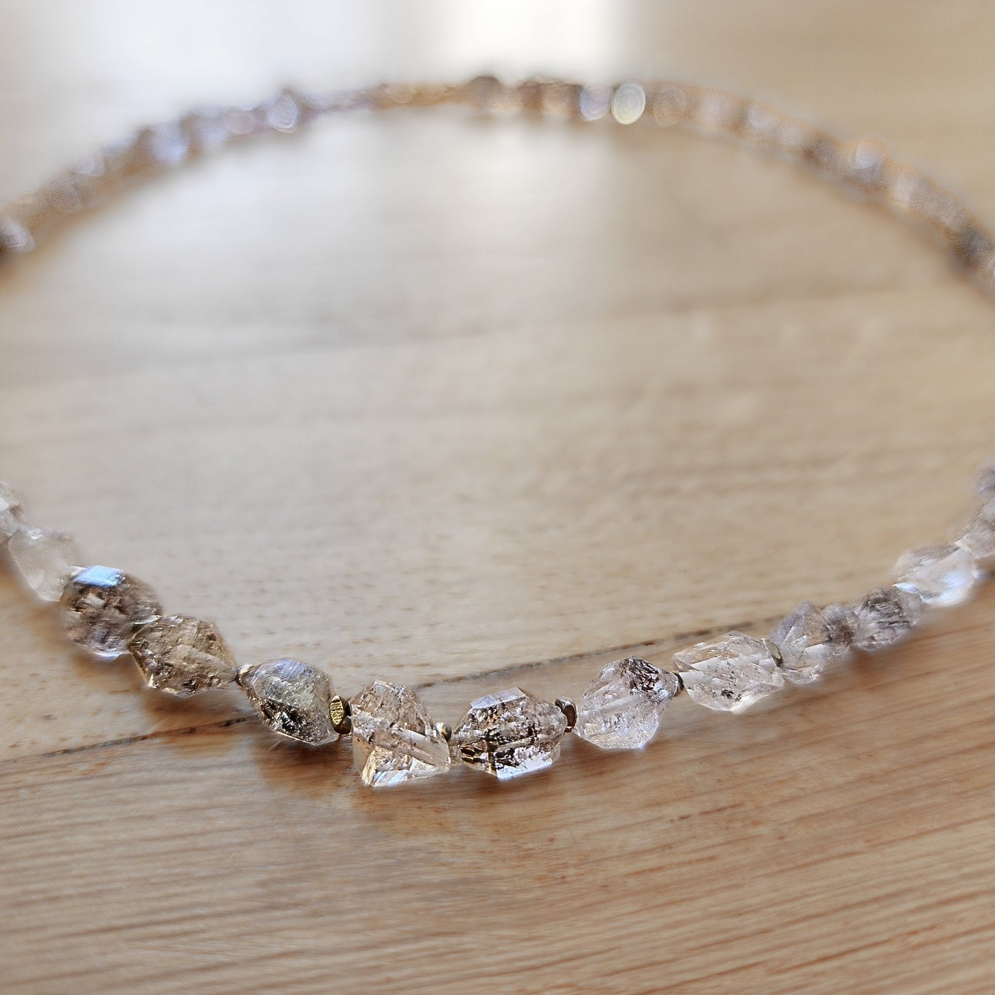 Raw Herkimer Diamond Necklace (18"-20")