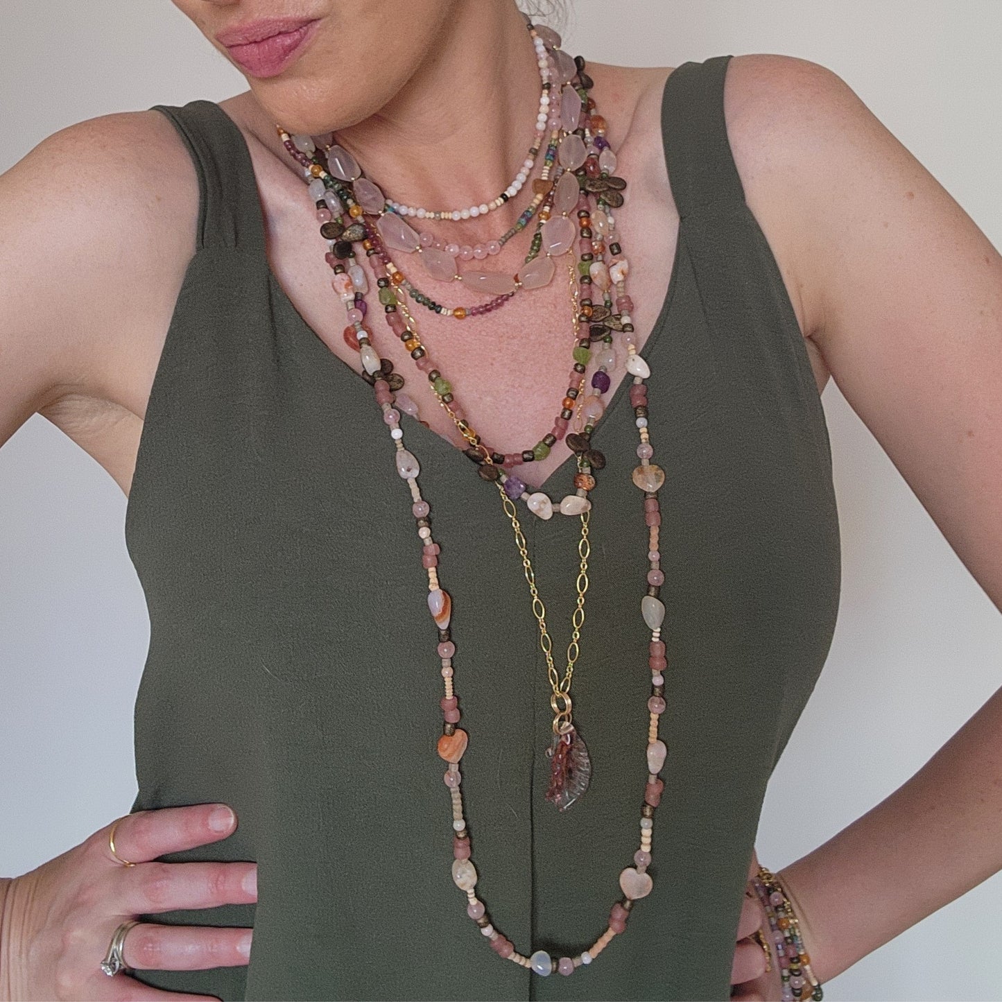 Cactus Flower Necklace (14in-15in)