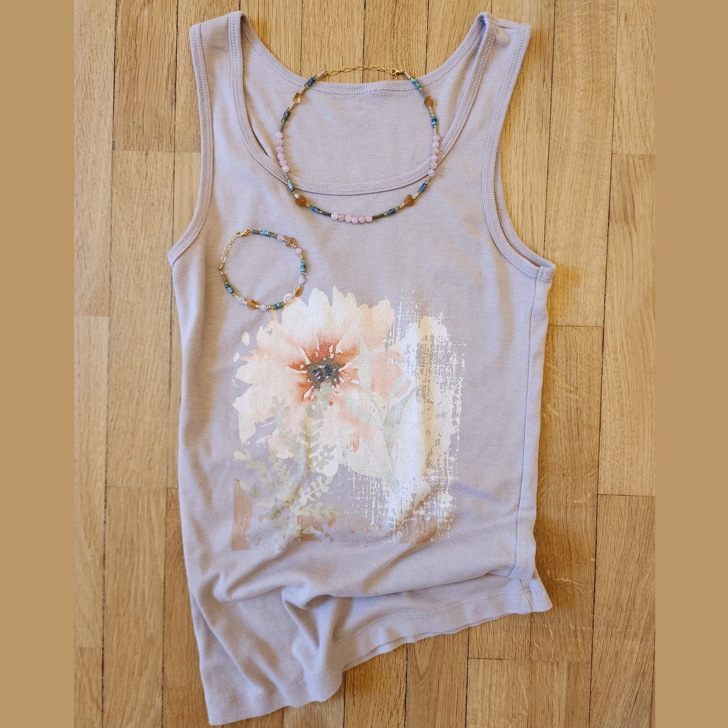 Cactus Flower Necklace (14in-15in)
