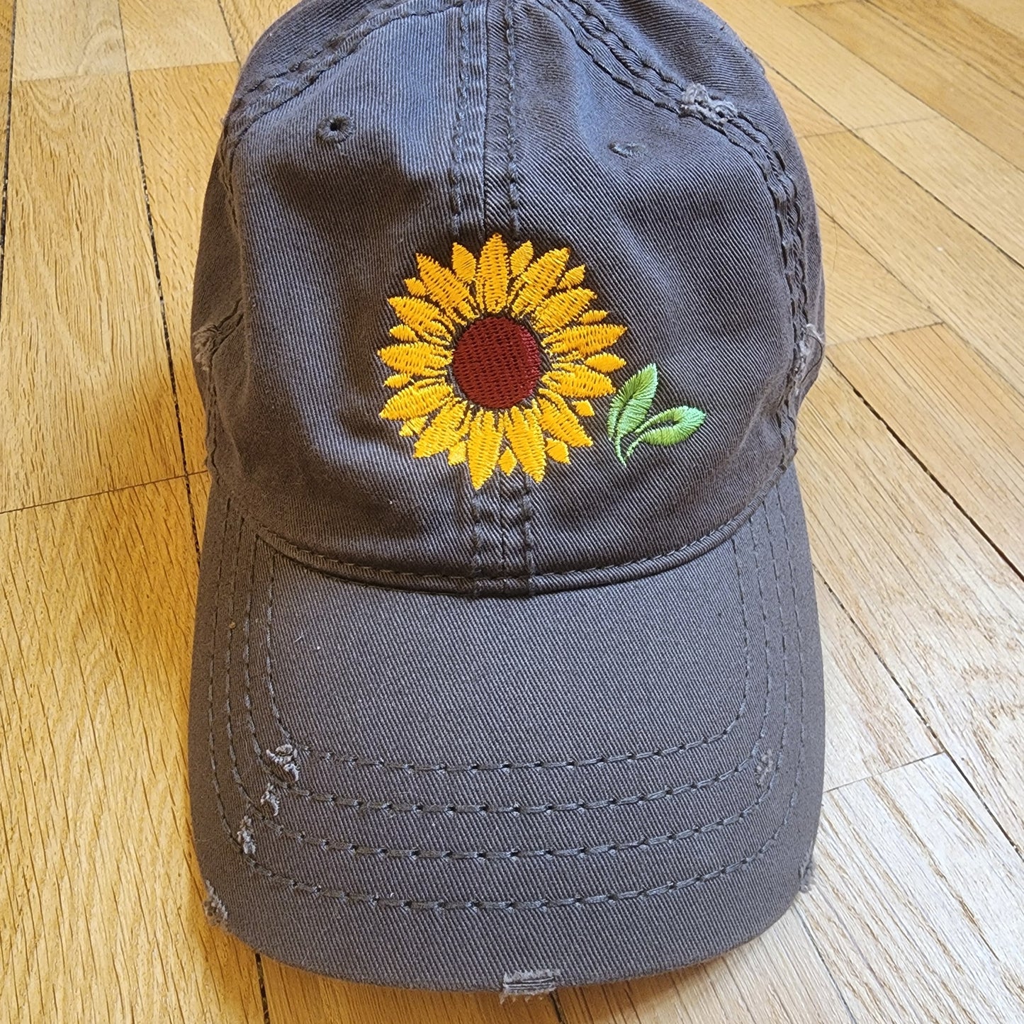 Distressed Sunflower Hat