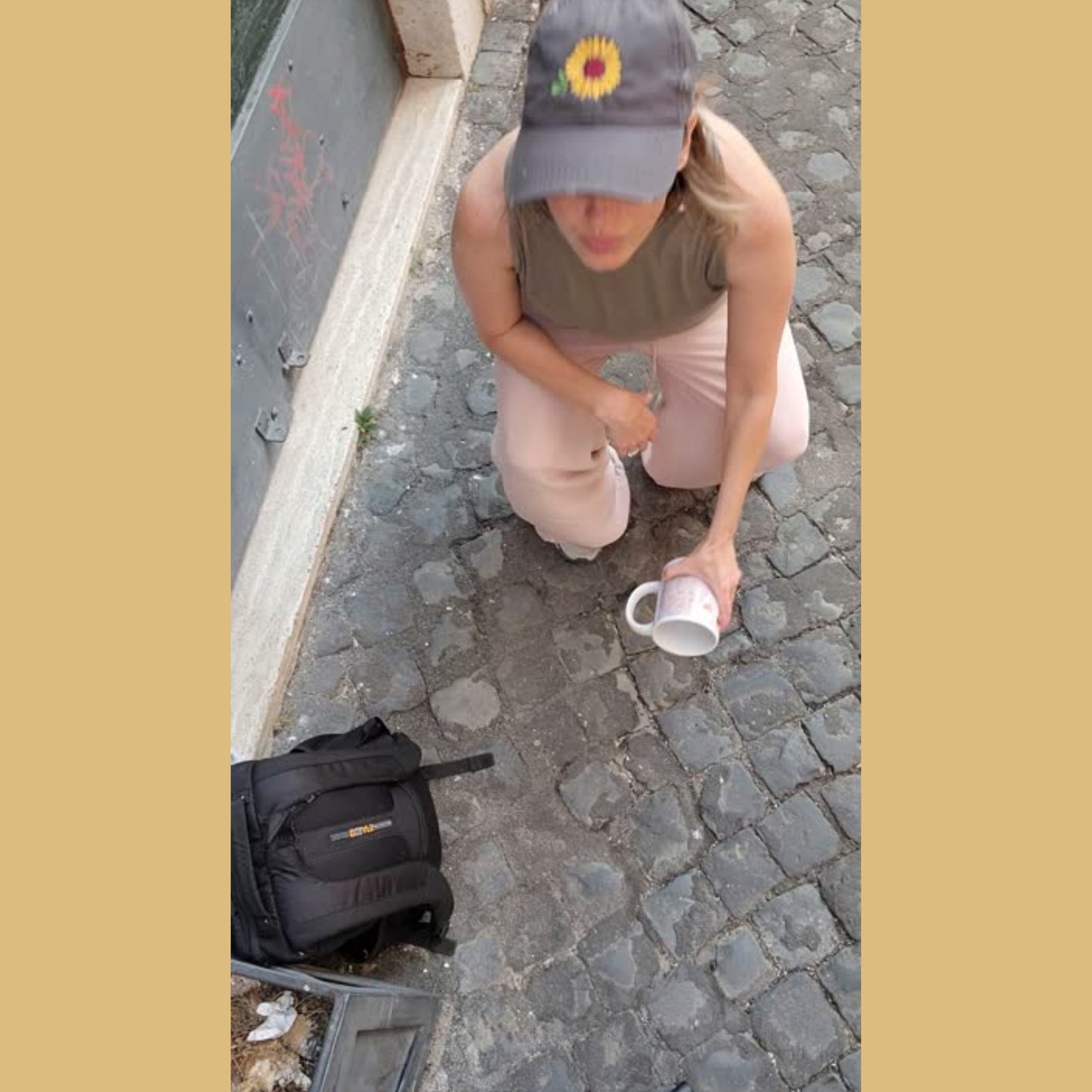 Distressed Sunflower Hat