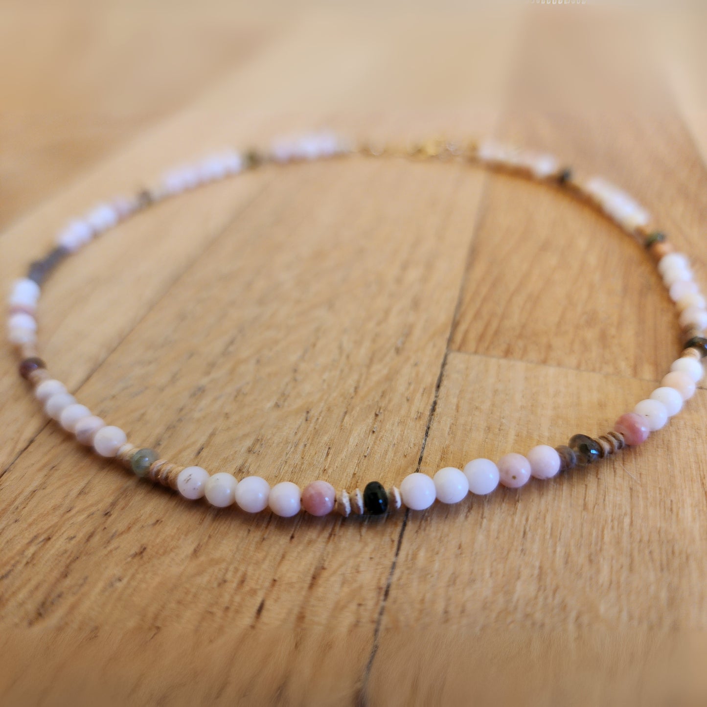 Dusty Pink Peony Necklace (14in-16in)