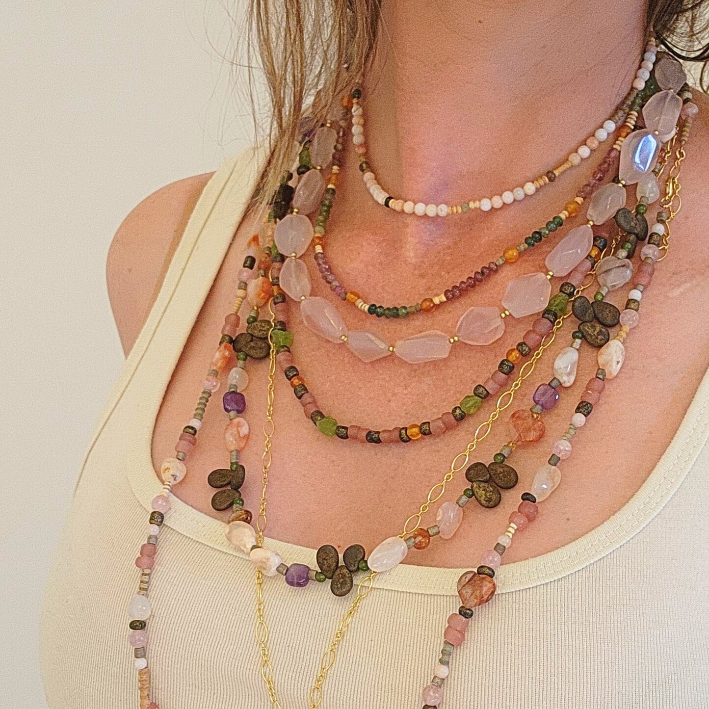 Cotton Thistle Necklace (24in-25in)