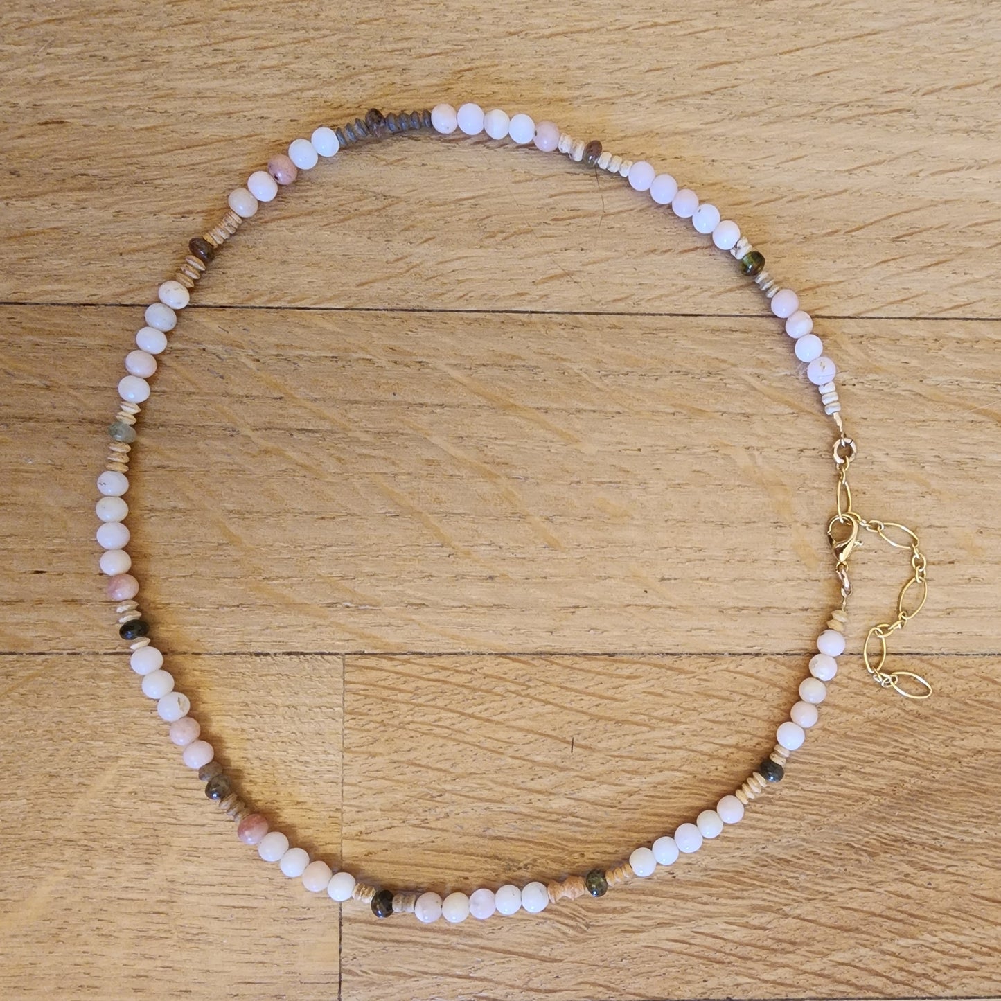 Dusty Pink Peony Necklace (14in-16in)