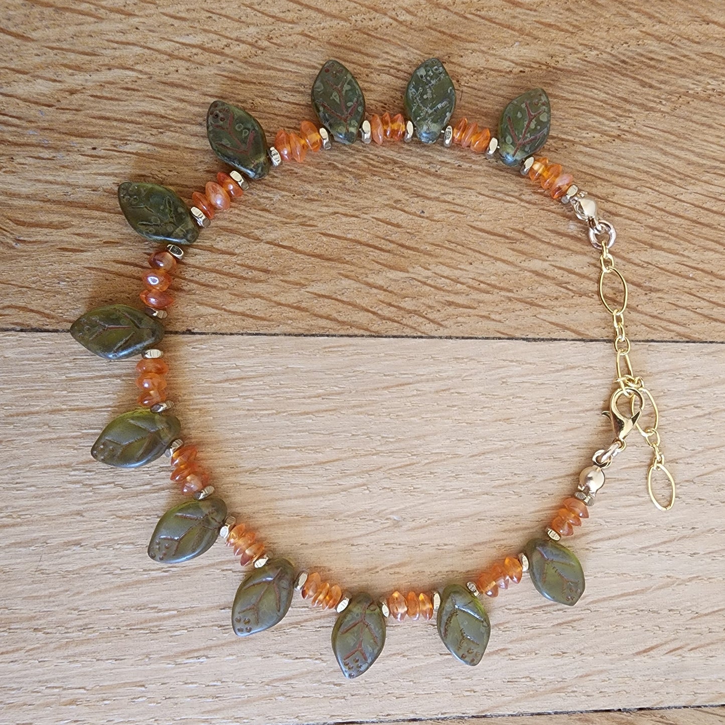 Burnt Orange Tulip Bracelet