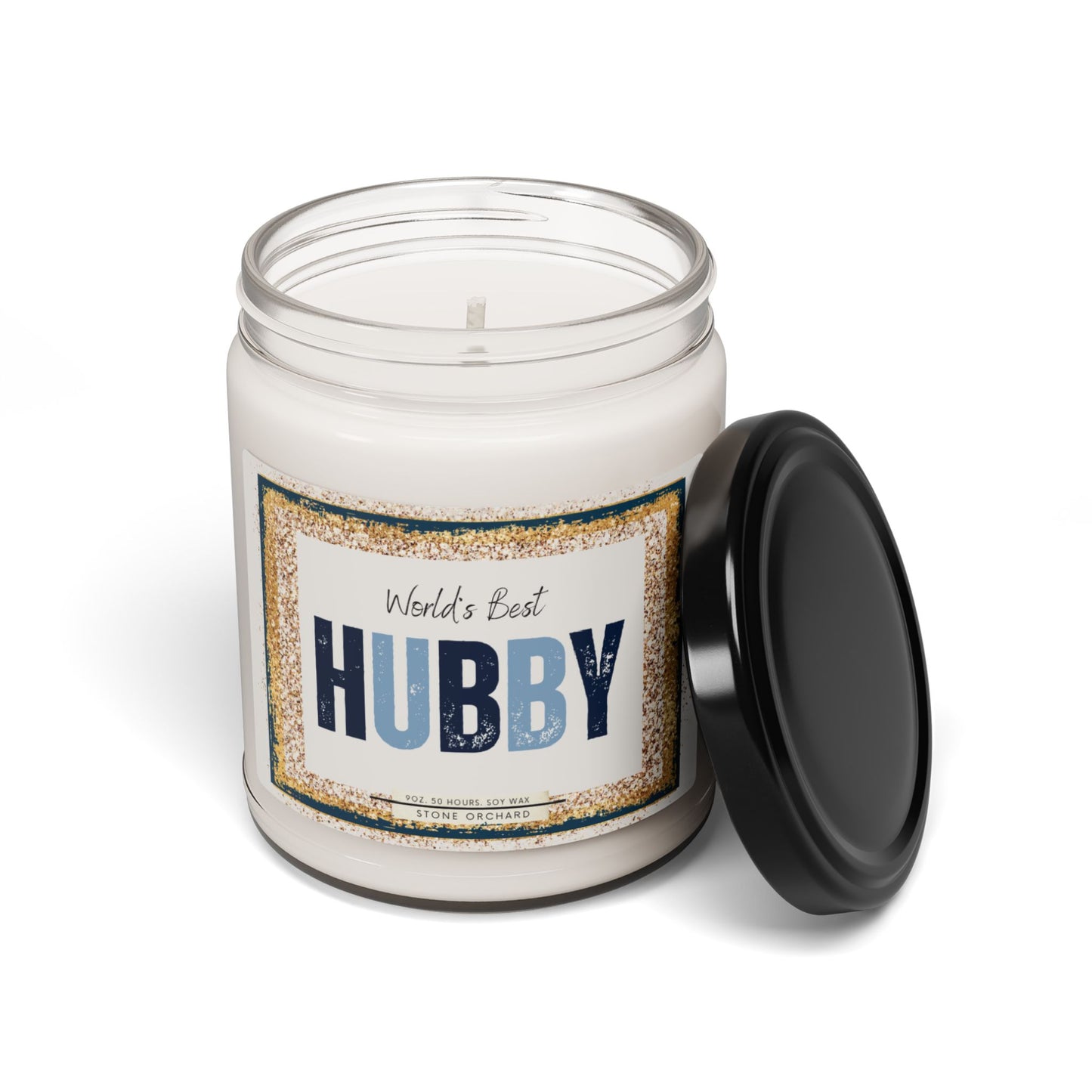 Soy Candle, Hubby Scented, 9oz