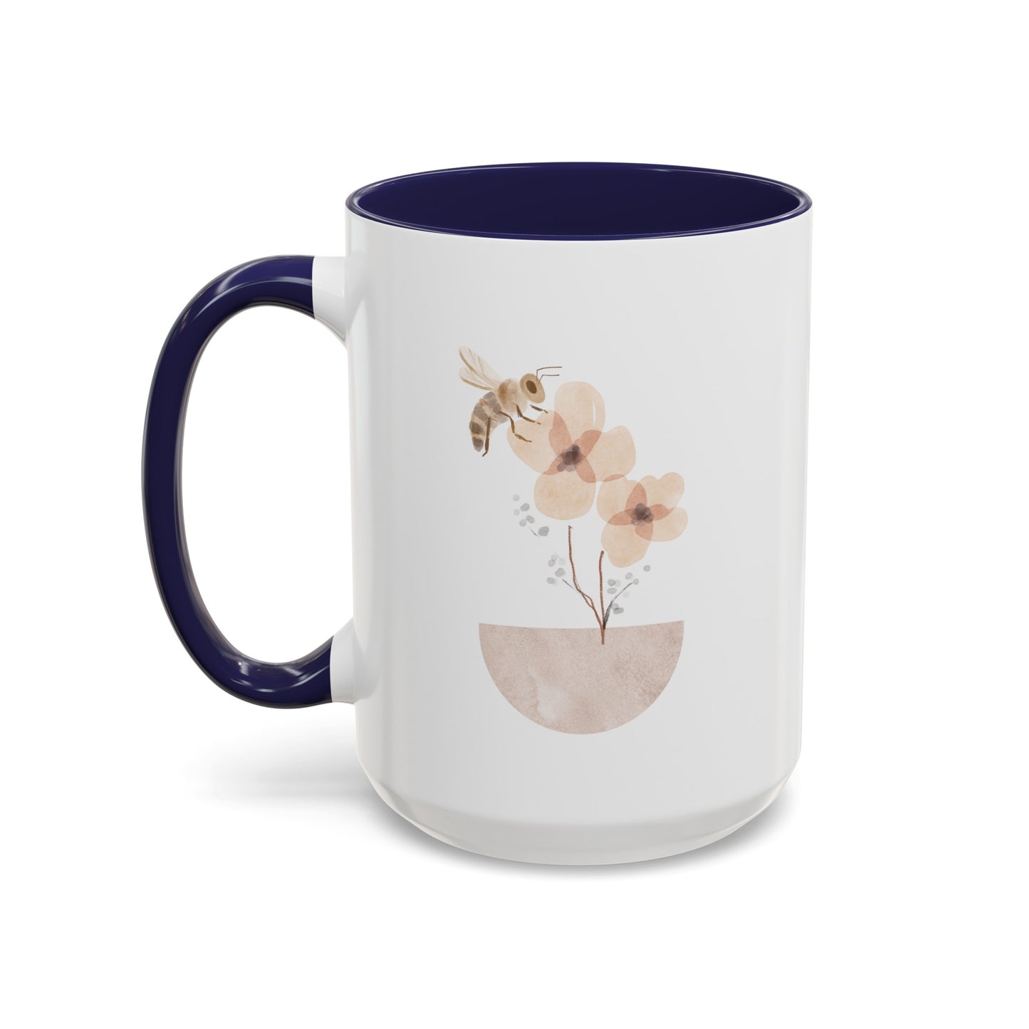 Watercolor Bee Flower Mug