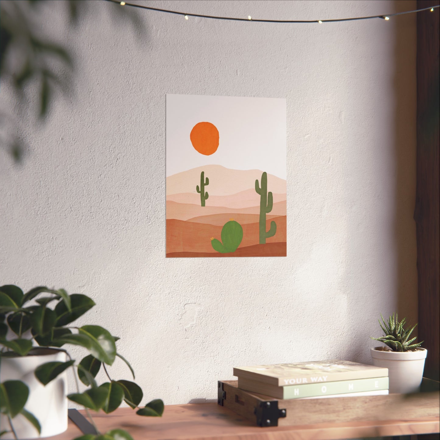 Southwestern Cactus Art Print (frame not included)