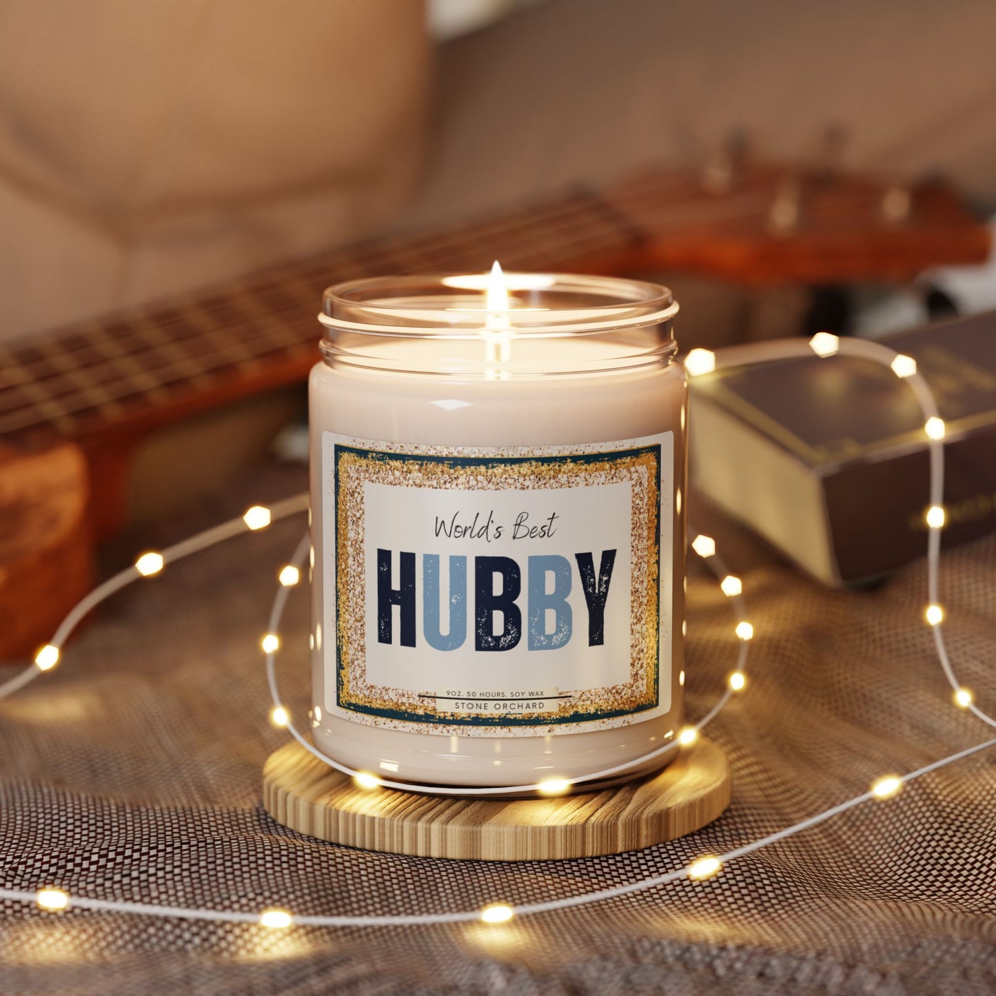 Soy Candle, Hubby Scented, 9oz