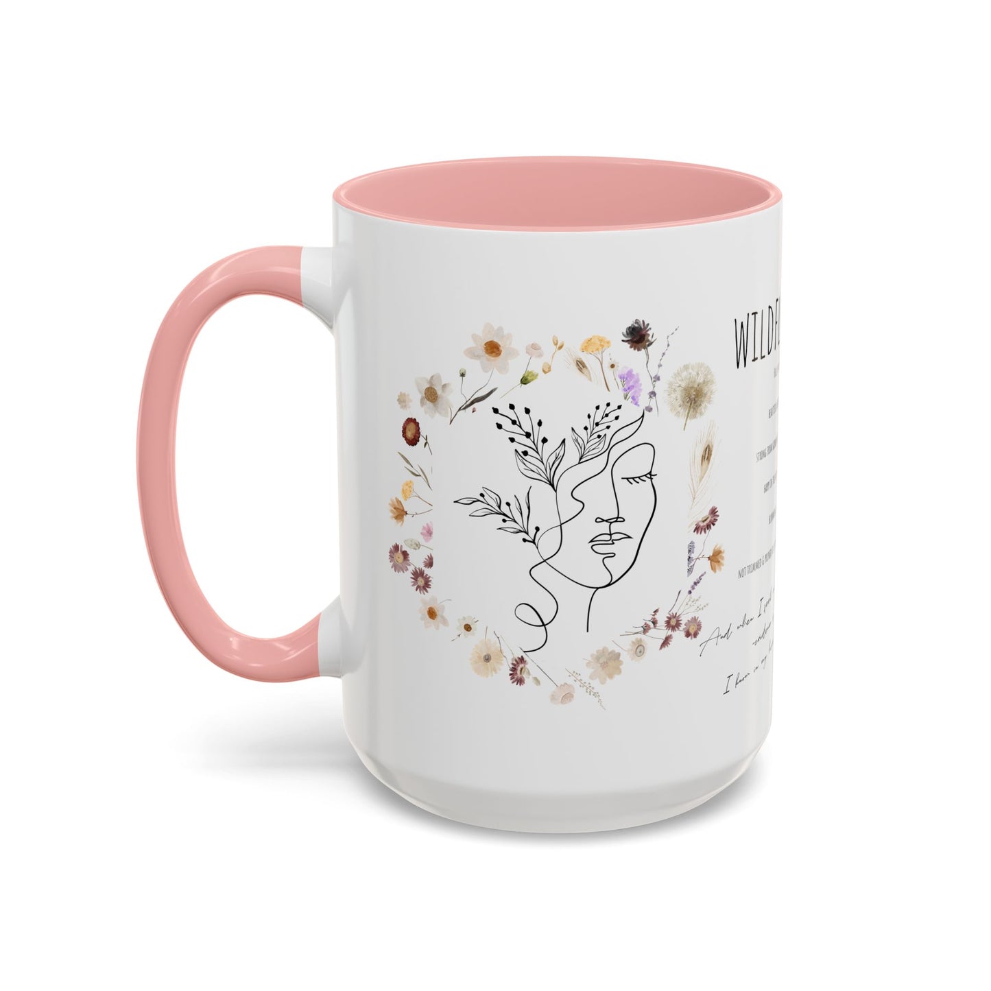 Floral Design Coffee Mug, Cozy Gift for Readers, Cute Decor for Home, Perfect for Coffee Lovers, Unique Kitchen Accessories