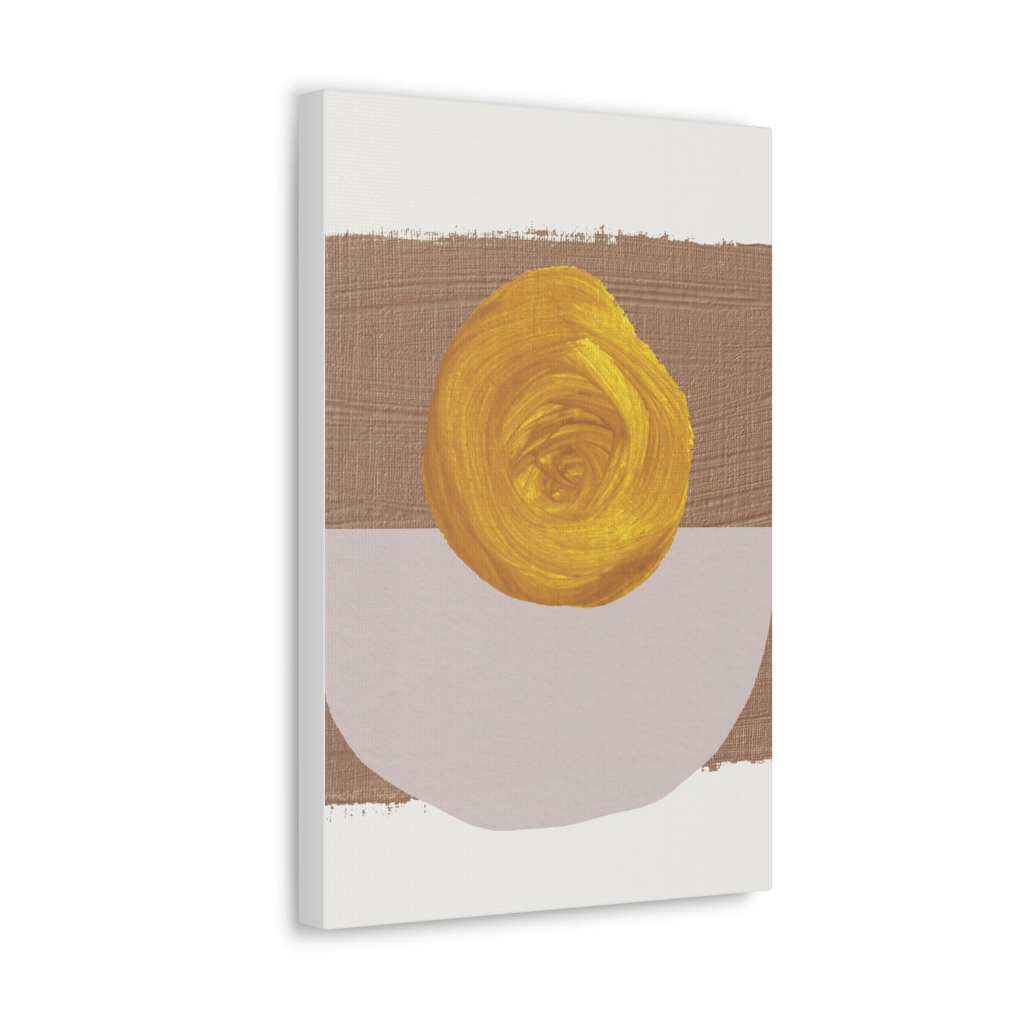 Golden Circle Abstract Canvas