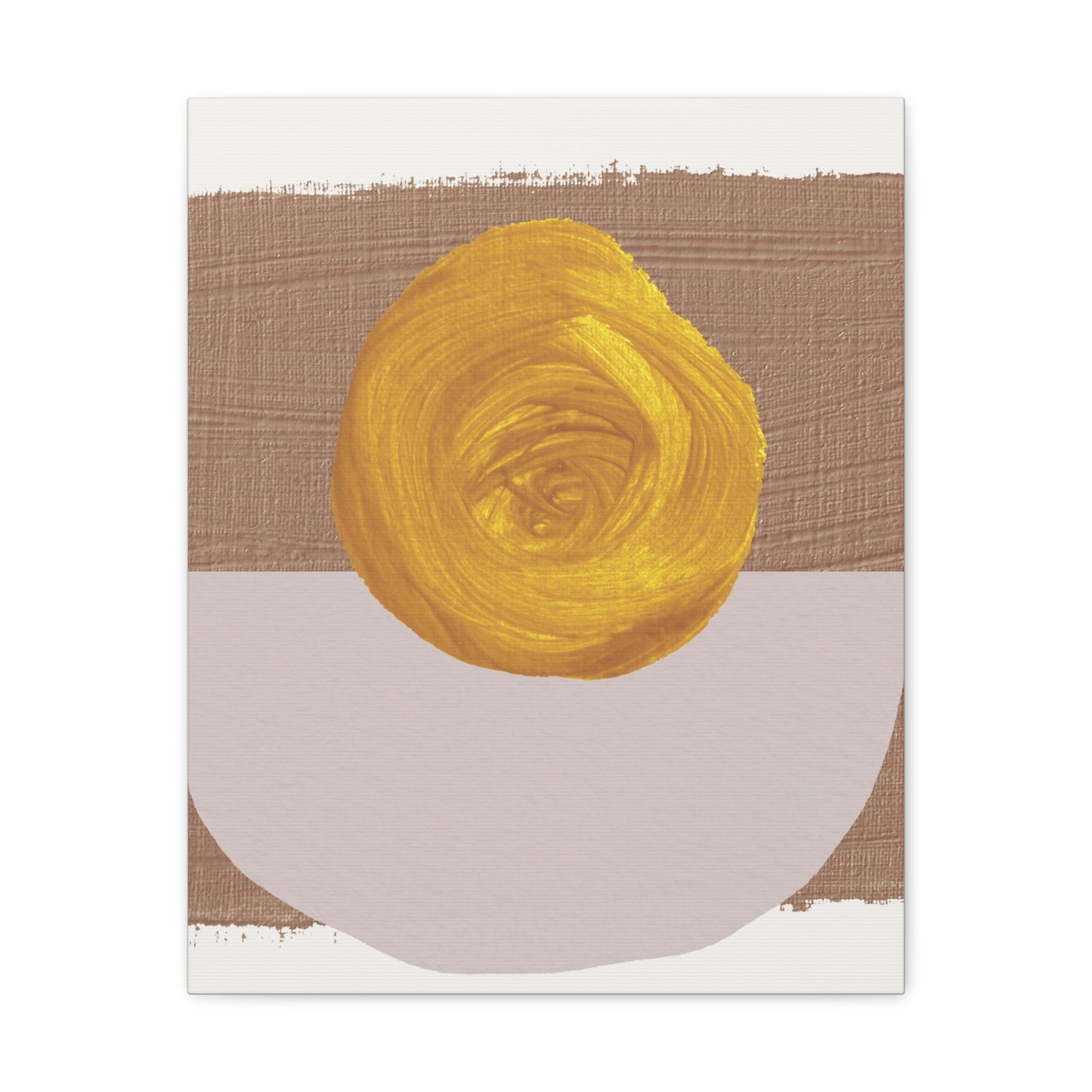 Golden Circle Abstract Canvas