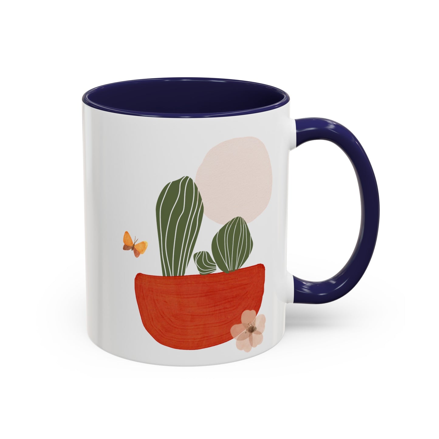 Cactus Flower Butterfly Mug