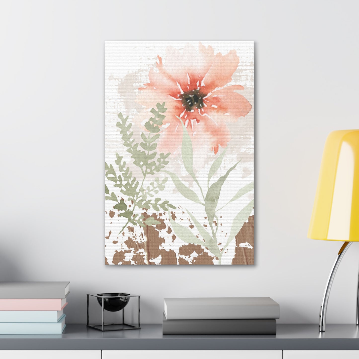 Rustic Farmhouse Floral Canvas