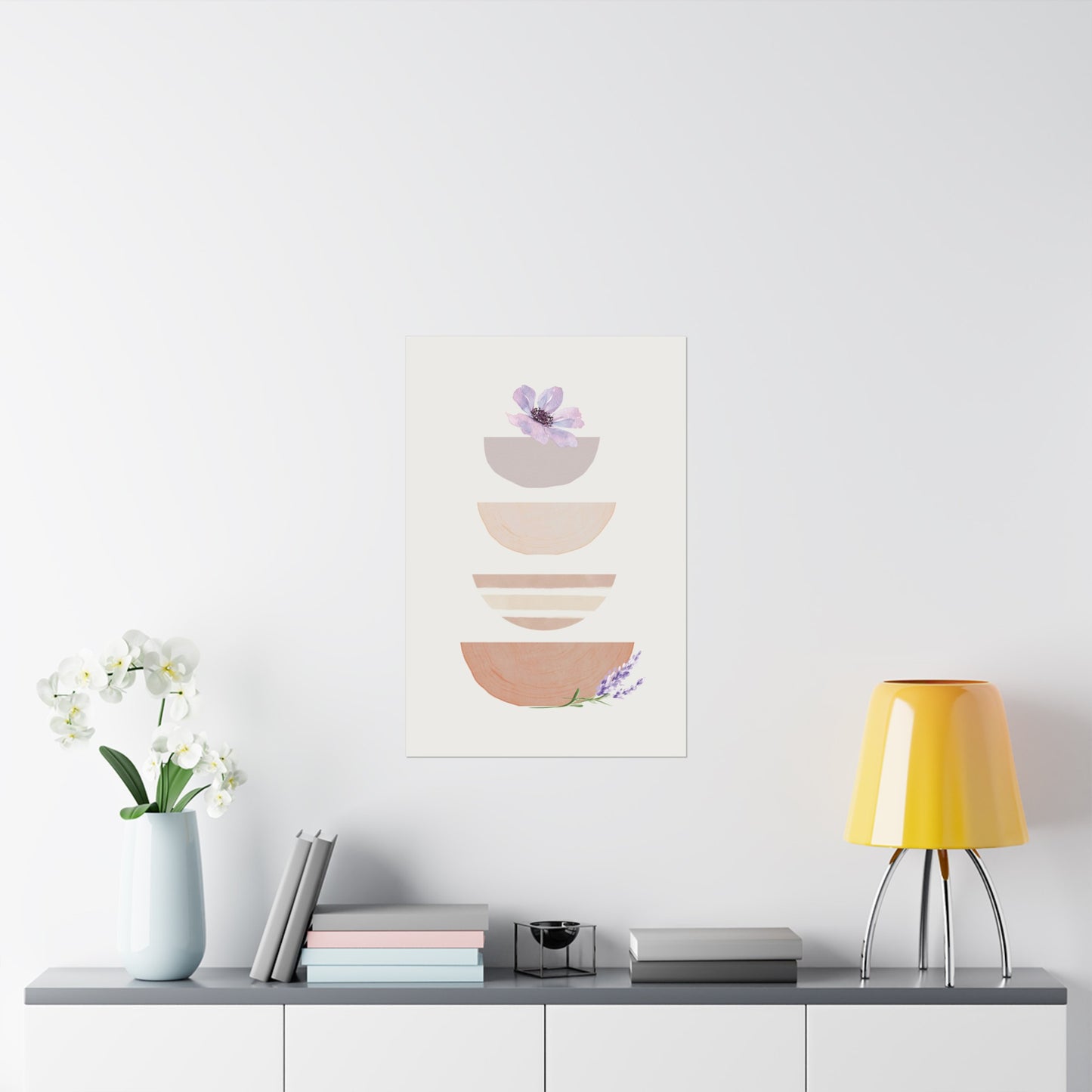 Abstract Lavender Art Print (frame not included)