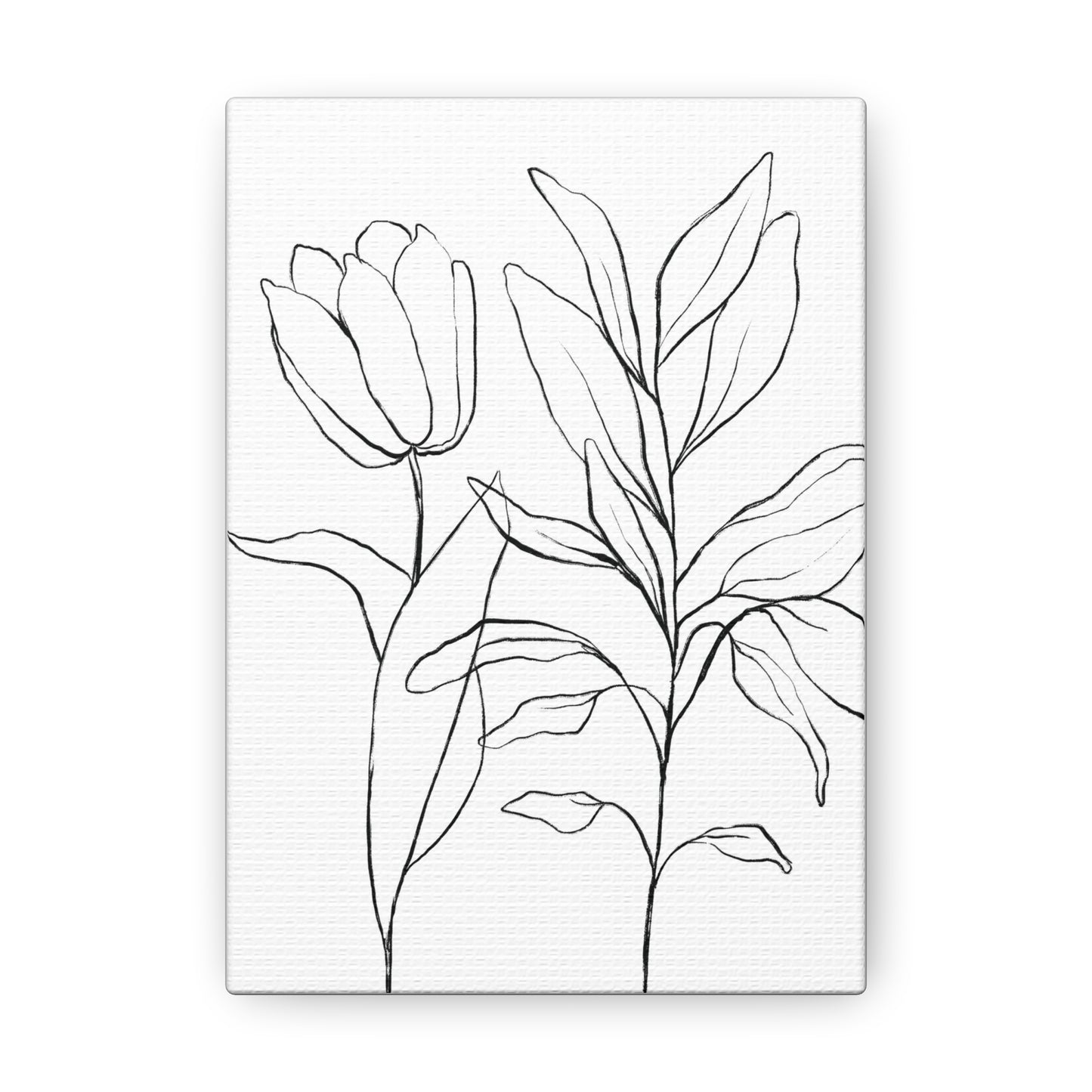 Flower Line Art Canvas