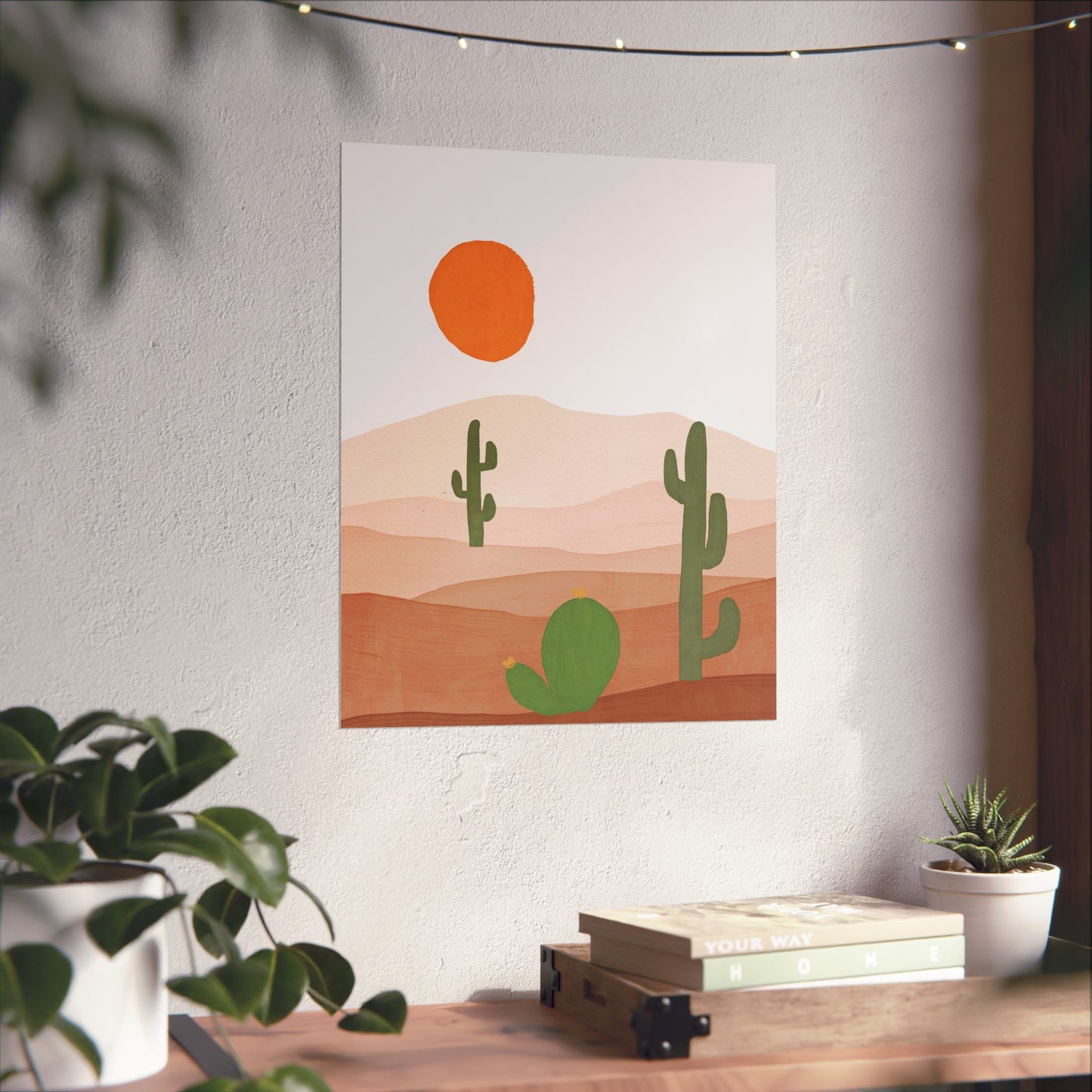 Southwestern Cactus Art Print (frame not included)