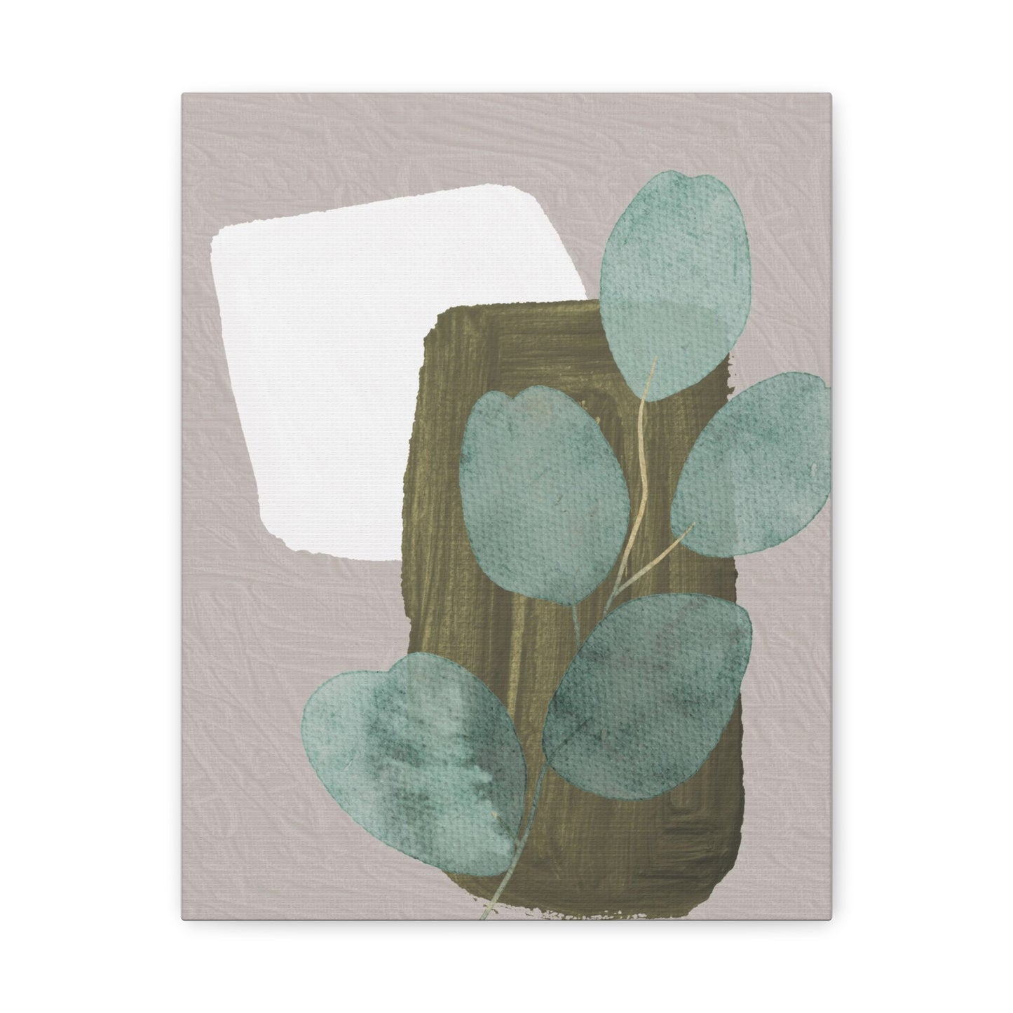 Earth Toned Abstract Plant Canvas