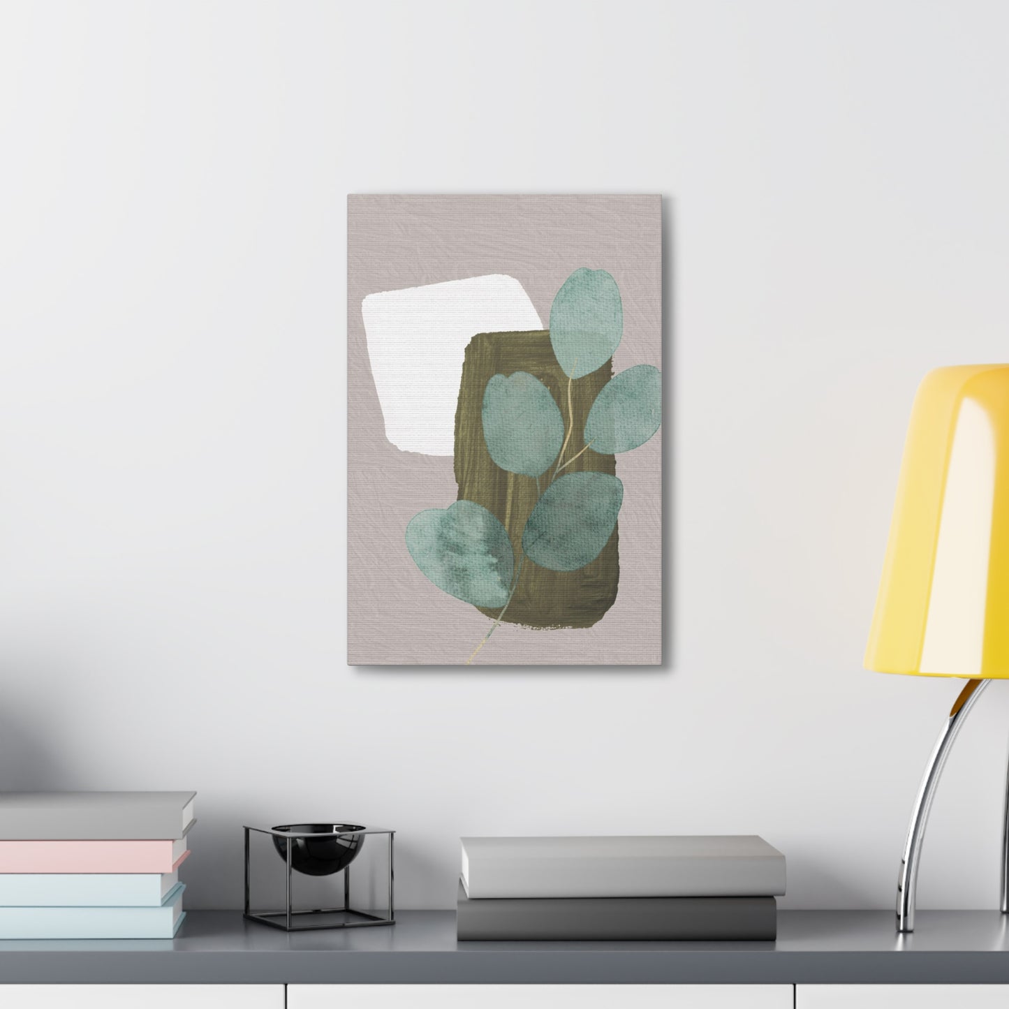 Earth Toned Abstract Plant Canvas