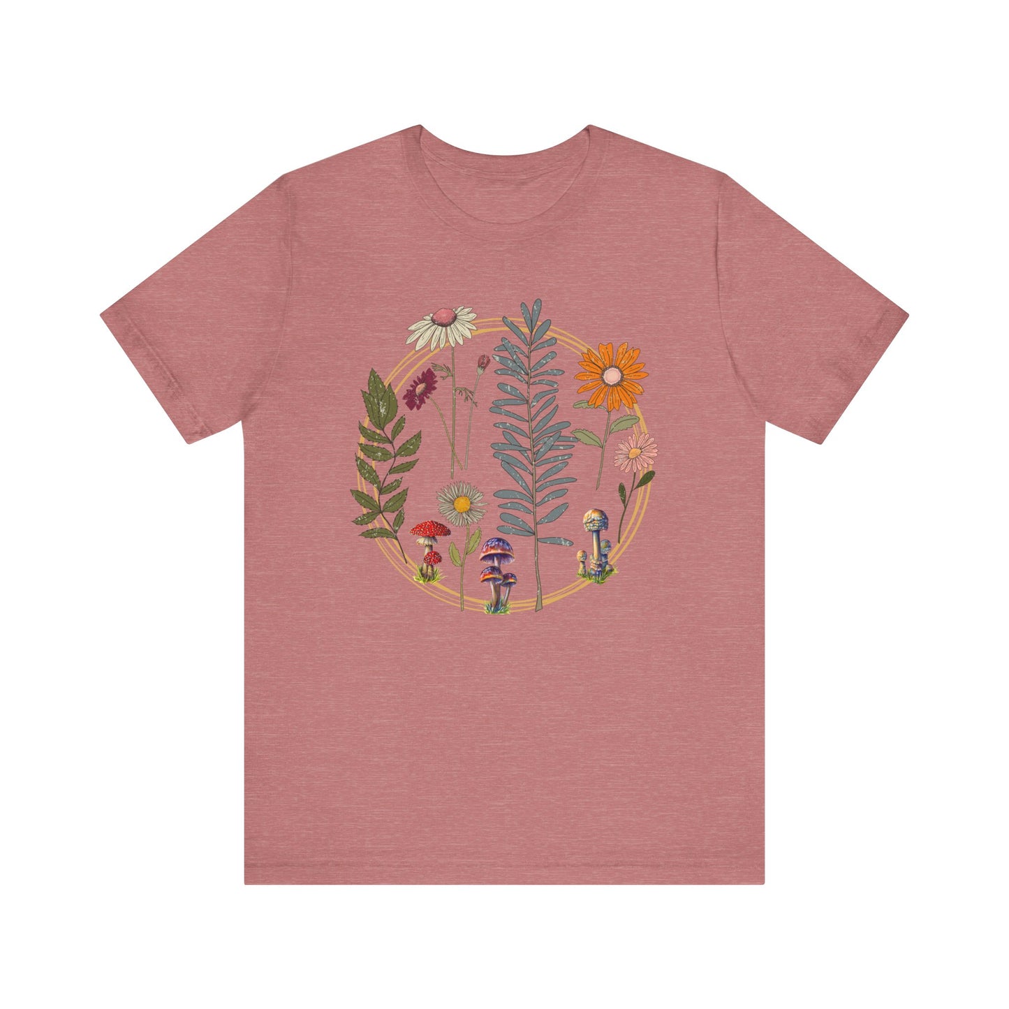 Flower and Mushroom T-Shirt