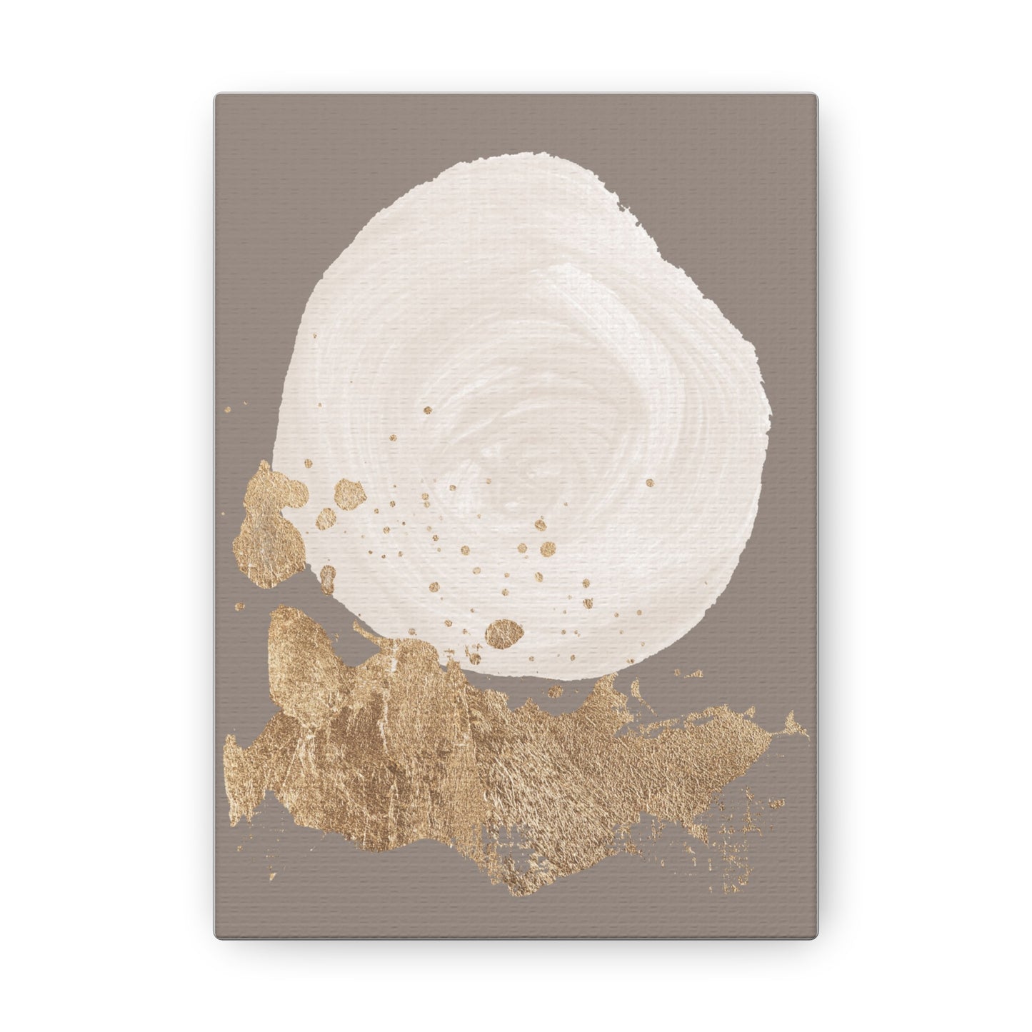 Gold Beige Coffee Abstract Canvas