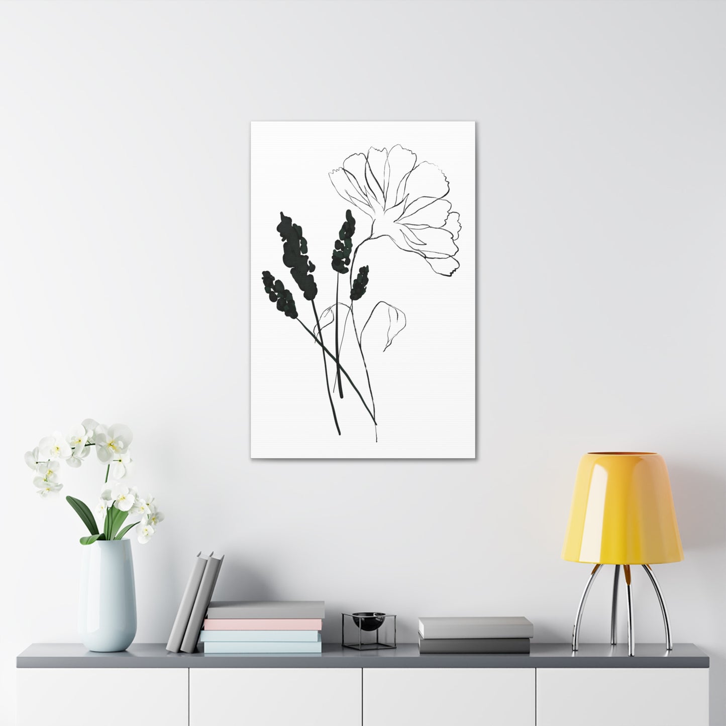 Minimalist Flower Canvas