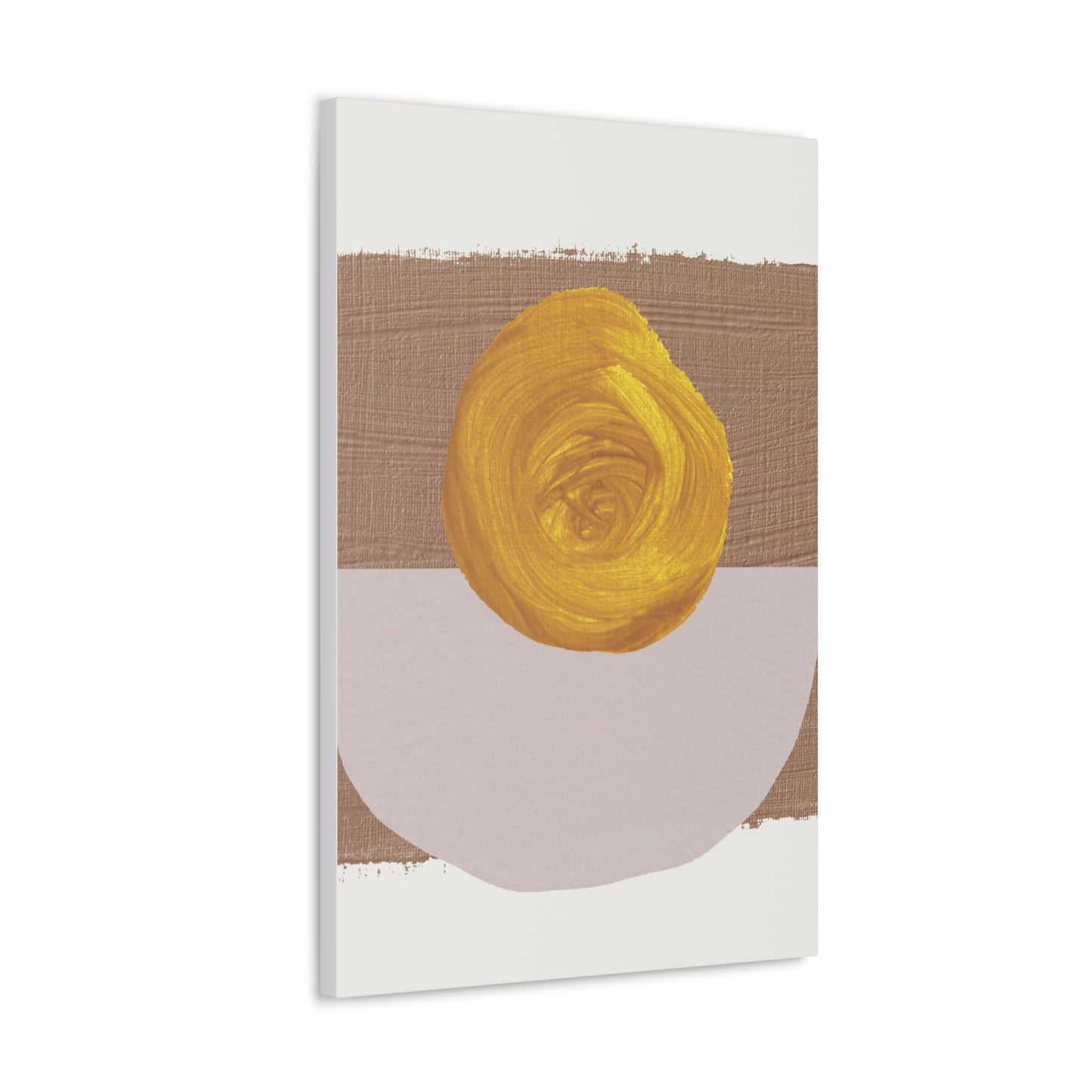 Golden Circle Abstract Canvas