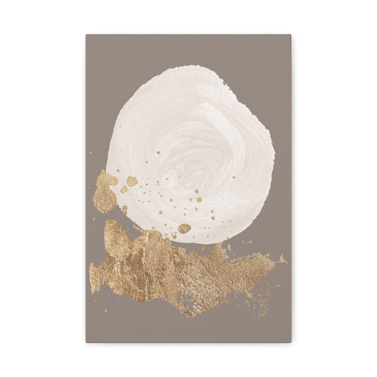 Gold Beige Coffee Abstract Canvas