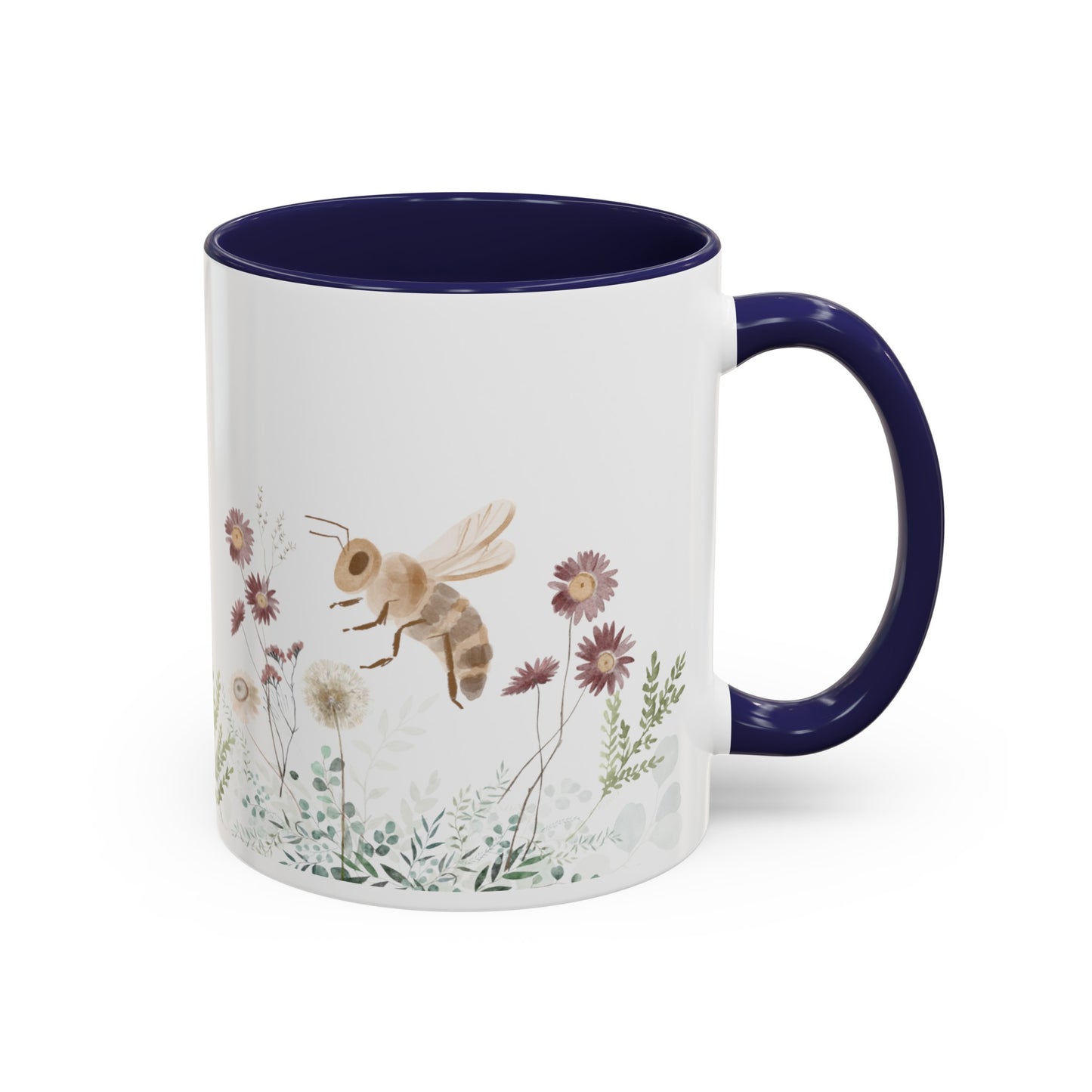 Bee and Flowers Coffee Mug