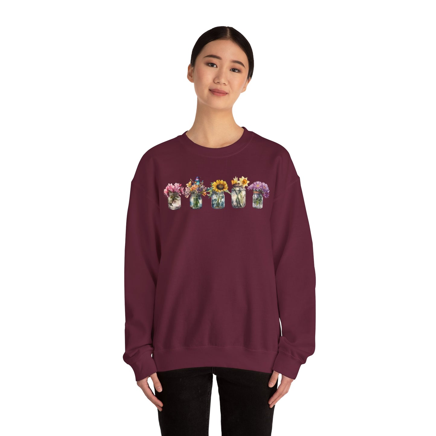 Floral Crewneck Sweatshirt - Cozy Gift for Nature Lovers, Comfortable Warmth for Fall, Spring Fashion, Ideal for Casual Outings, [...]
