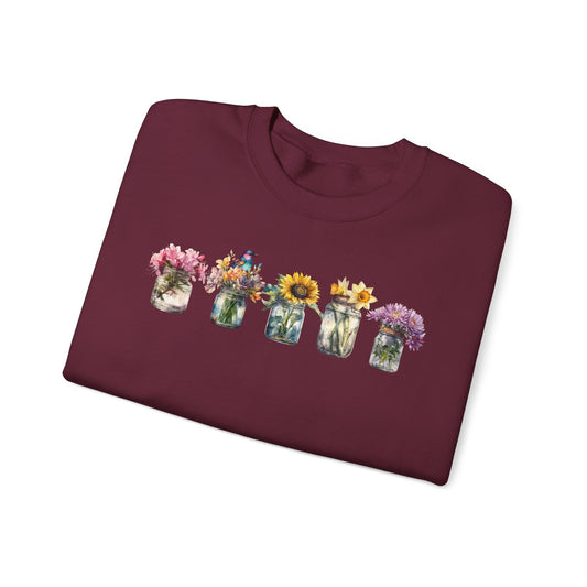 Floral Crewneck Sweatshirt - Cozy Gift for Nature Lovers, Comfortable Warmth for Fall, Spring Fashion, Ideal for Casual Outings, [...]