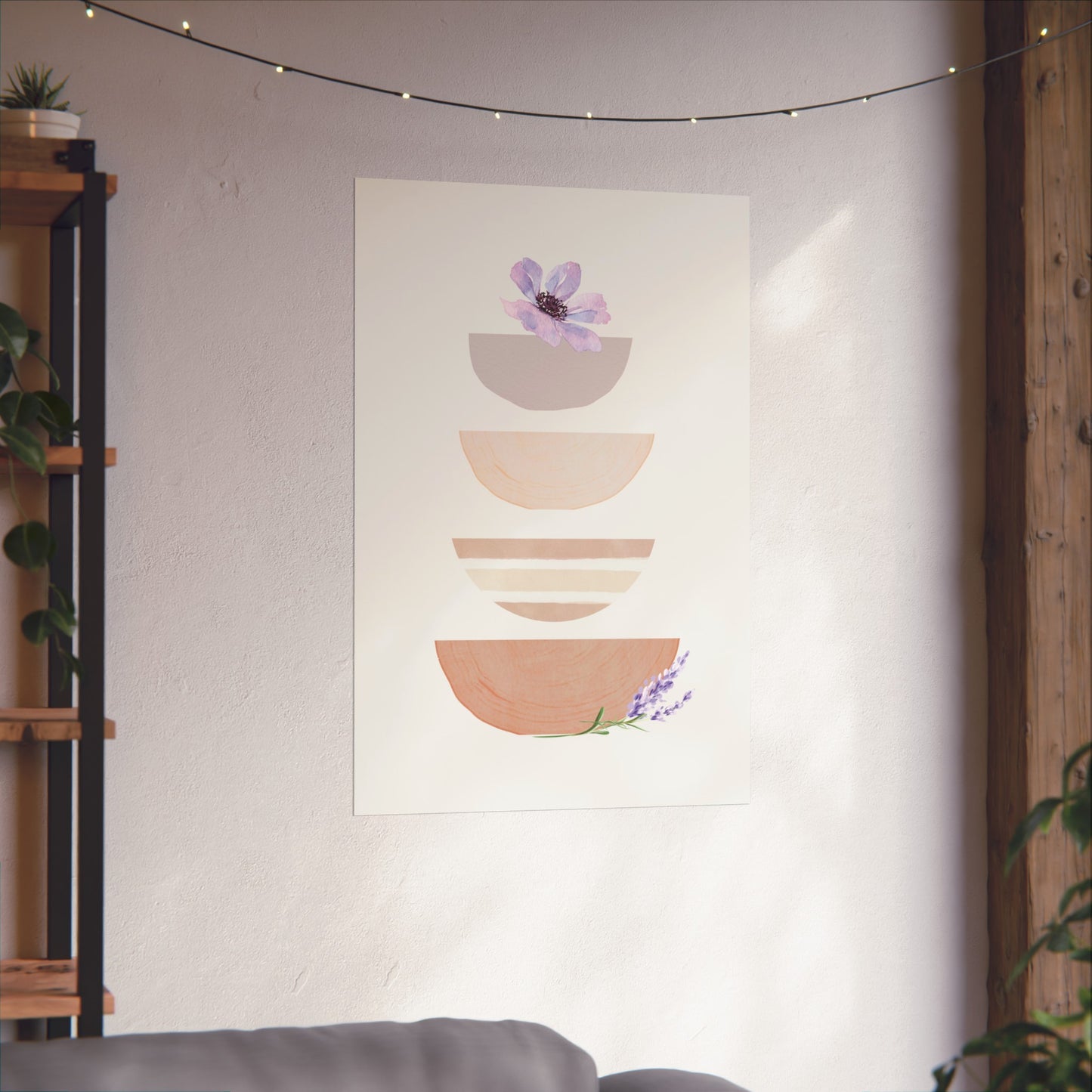 Abstract Lavender Art Print (frame not included)