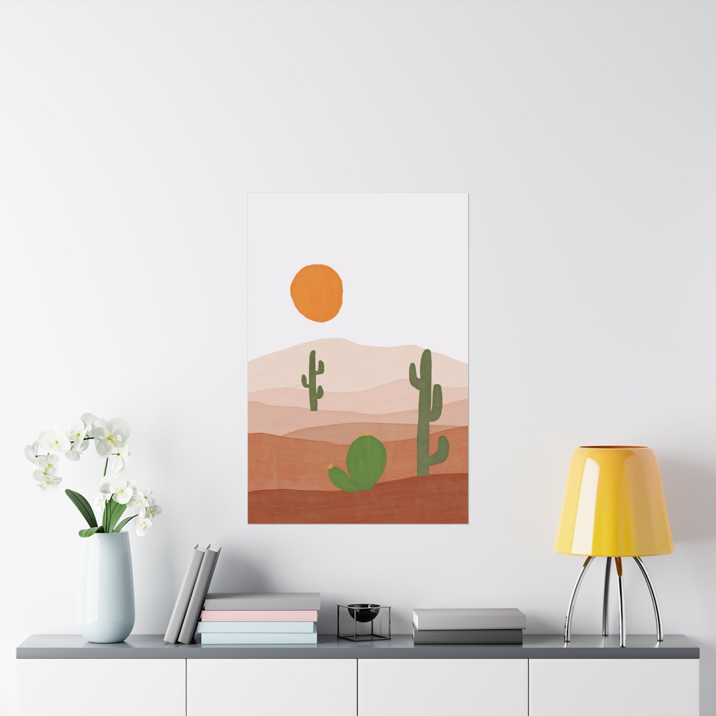 Southwestern Cactus Art Print (frame not included)