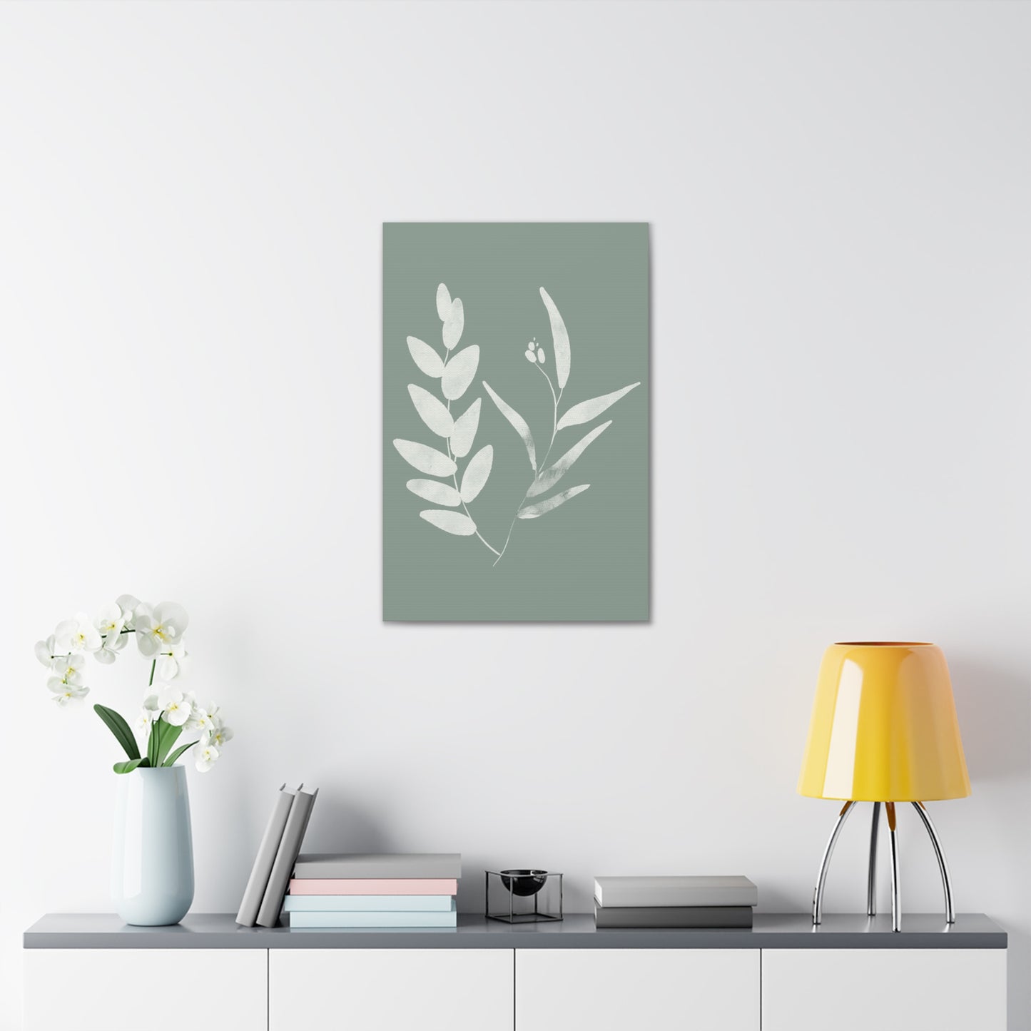 Chalky Green Plant Canvas