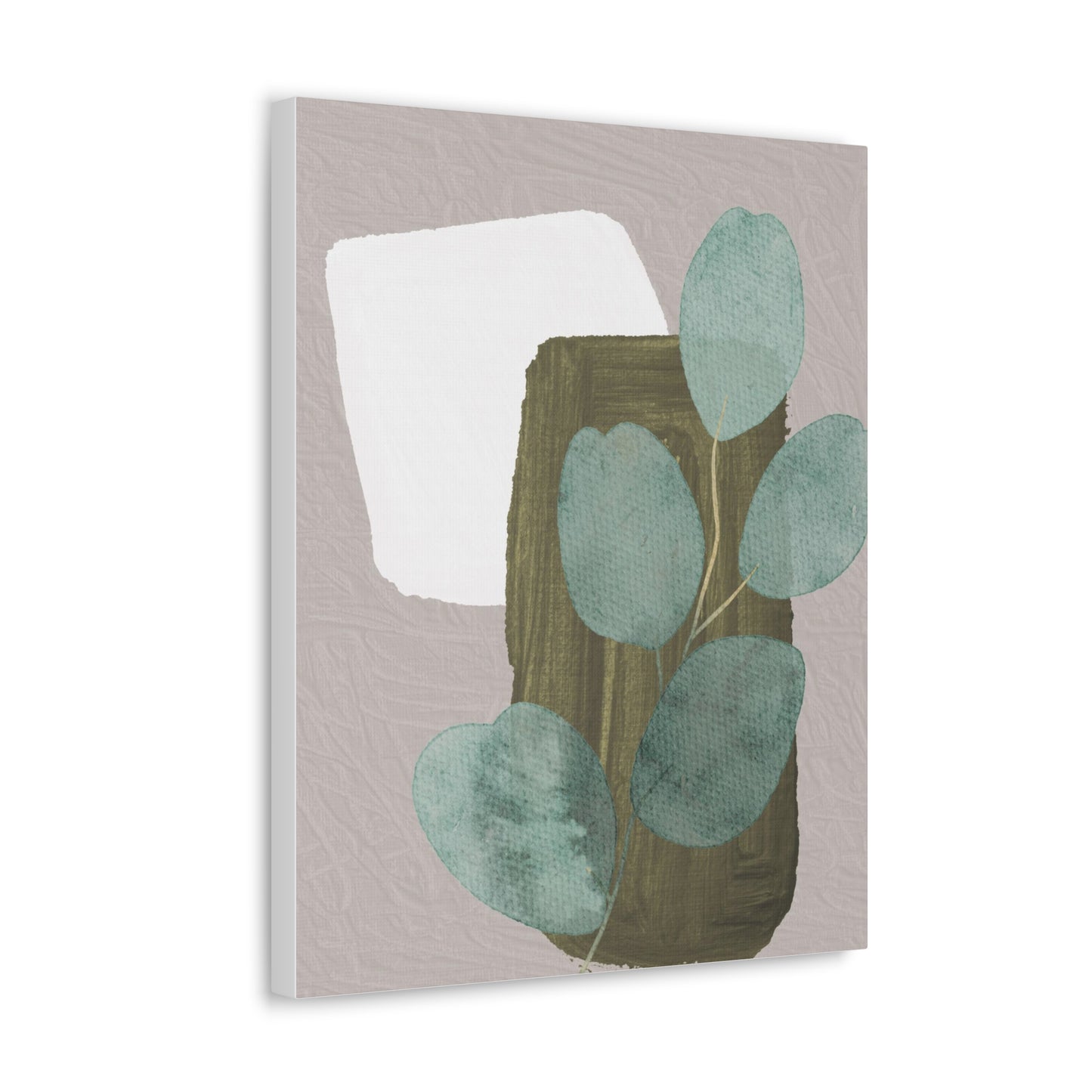 Earth Toned Abstract Plant Canvas